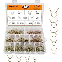 MuHize 330PCS Spring Hose Clamps - Stainless Steel