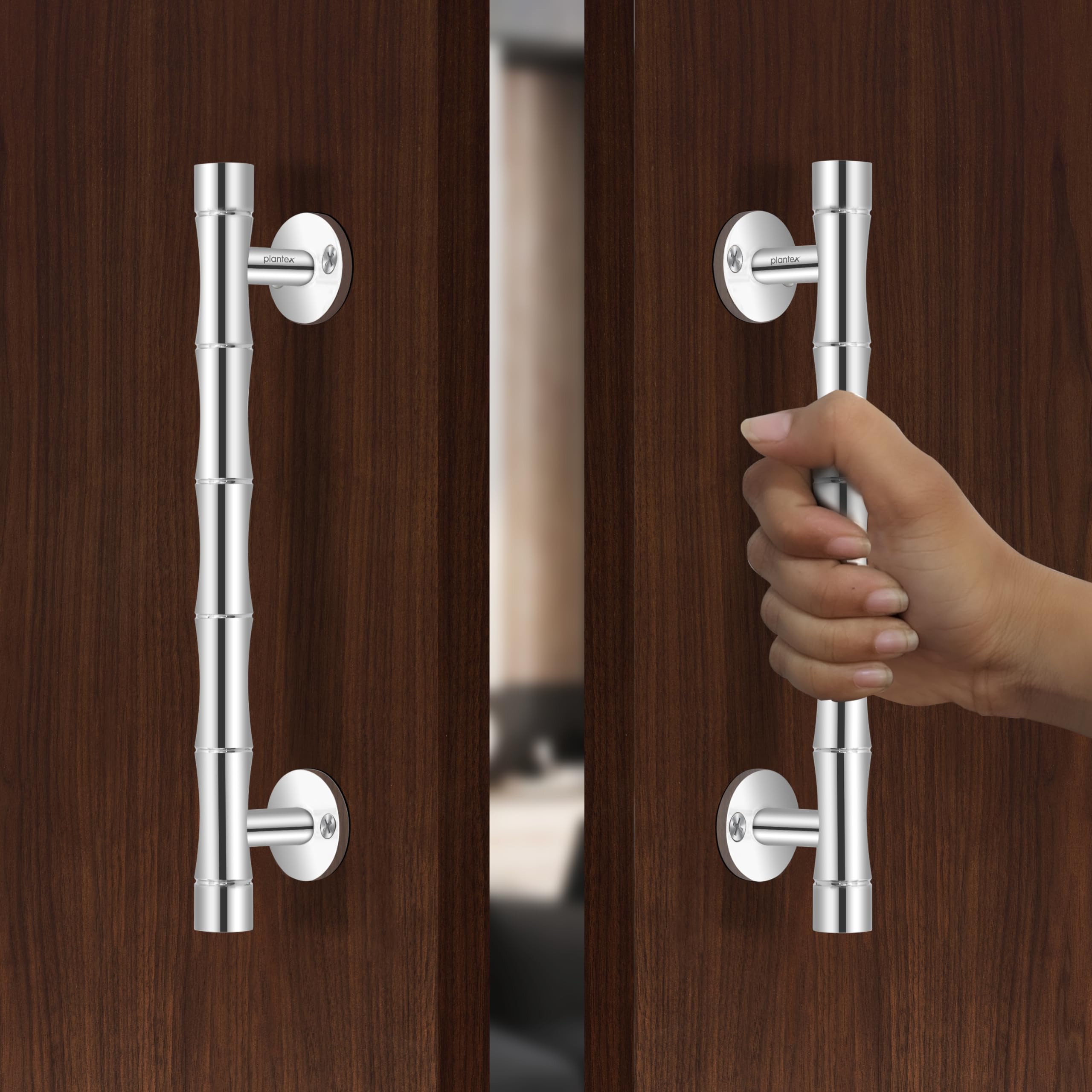 Plantex Main Door Handle/Pooja Door Handle/8 Inch Pull-Push Door Handle for Main Door - Pack of 2 (S-140,Chrome) - 3 Years Warranty (B0D7VTG1Y8) Amazon Price History, Amazon Price Tracker