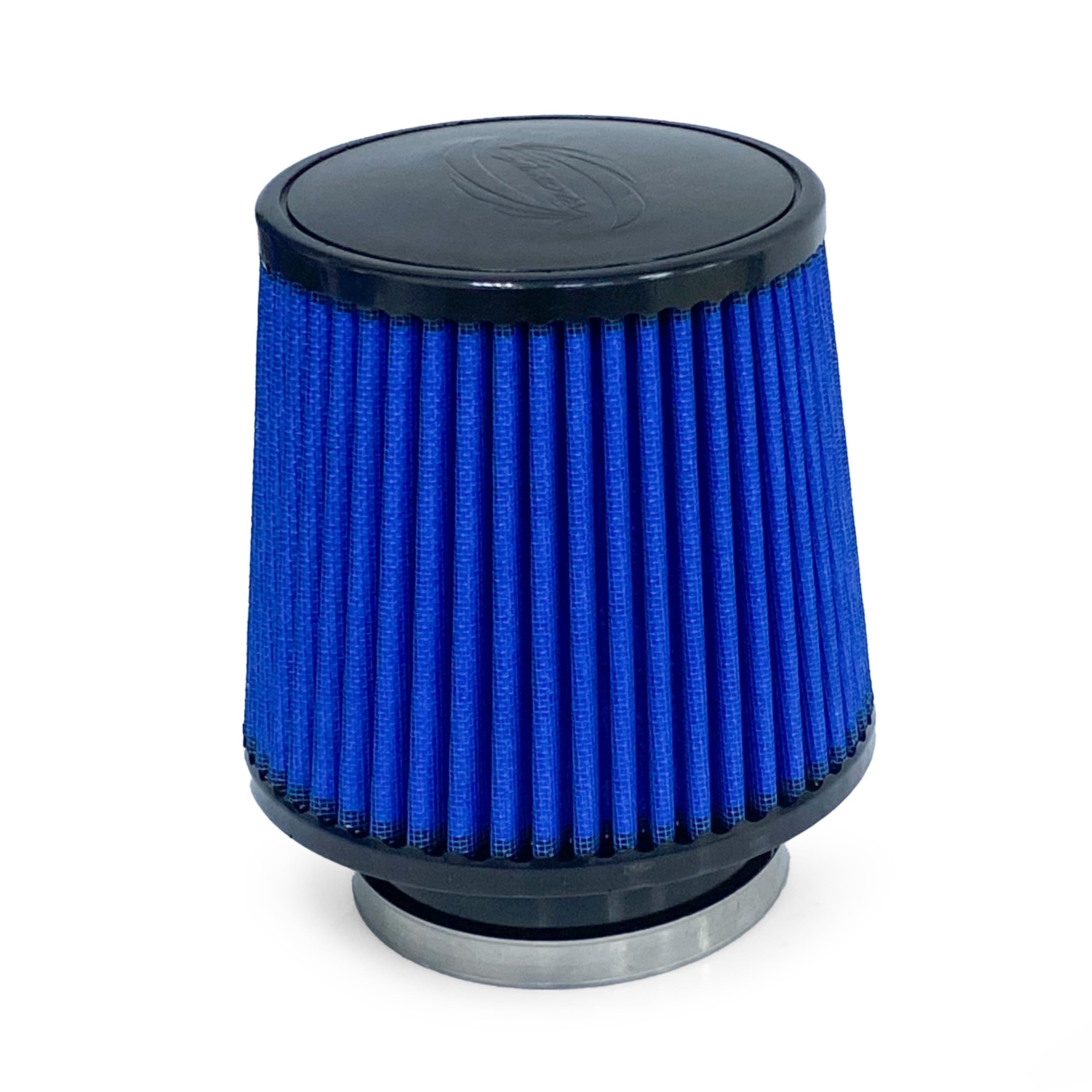 Simota 360° Blue Mesh Universal Urethane Air Filter, 3.50 Inch Diameter, Short Version, Motorsports Spare Parts, Precision Weaving Technology, Iron Mesh Materials (Epoxy Coated), Rubber Coned Top