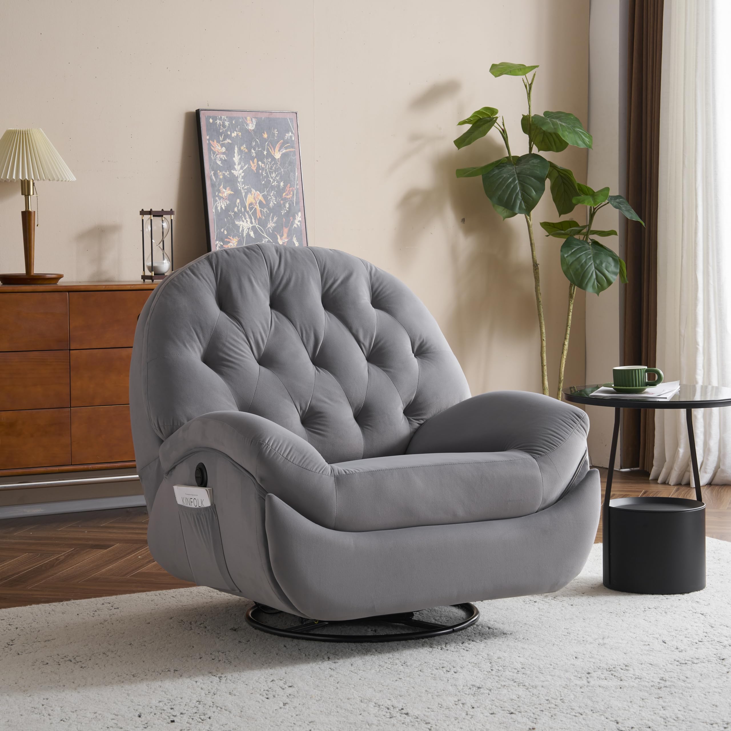 Amazon.co.jp: 電動1人掛けソファー 貝殻型デザイン ベルベット素材