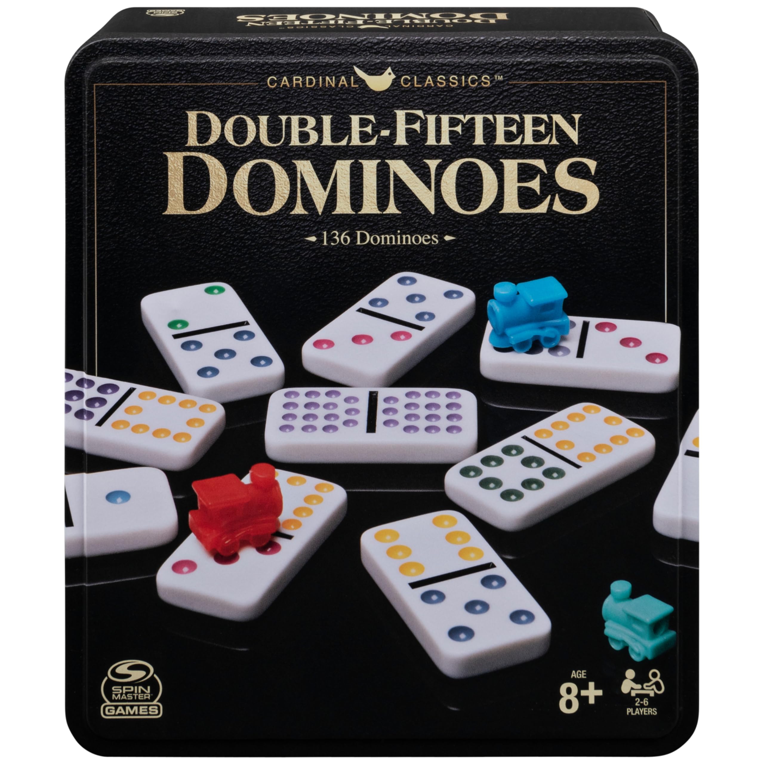 Spin Master Games Cardinal Classics Double 15 Dominoes Set