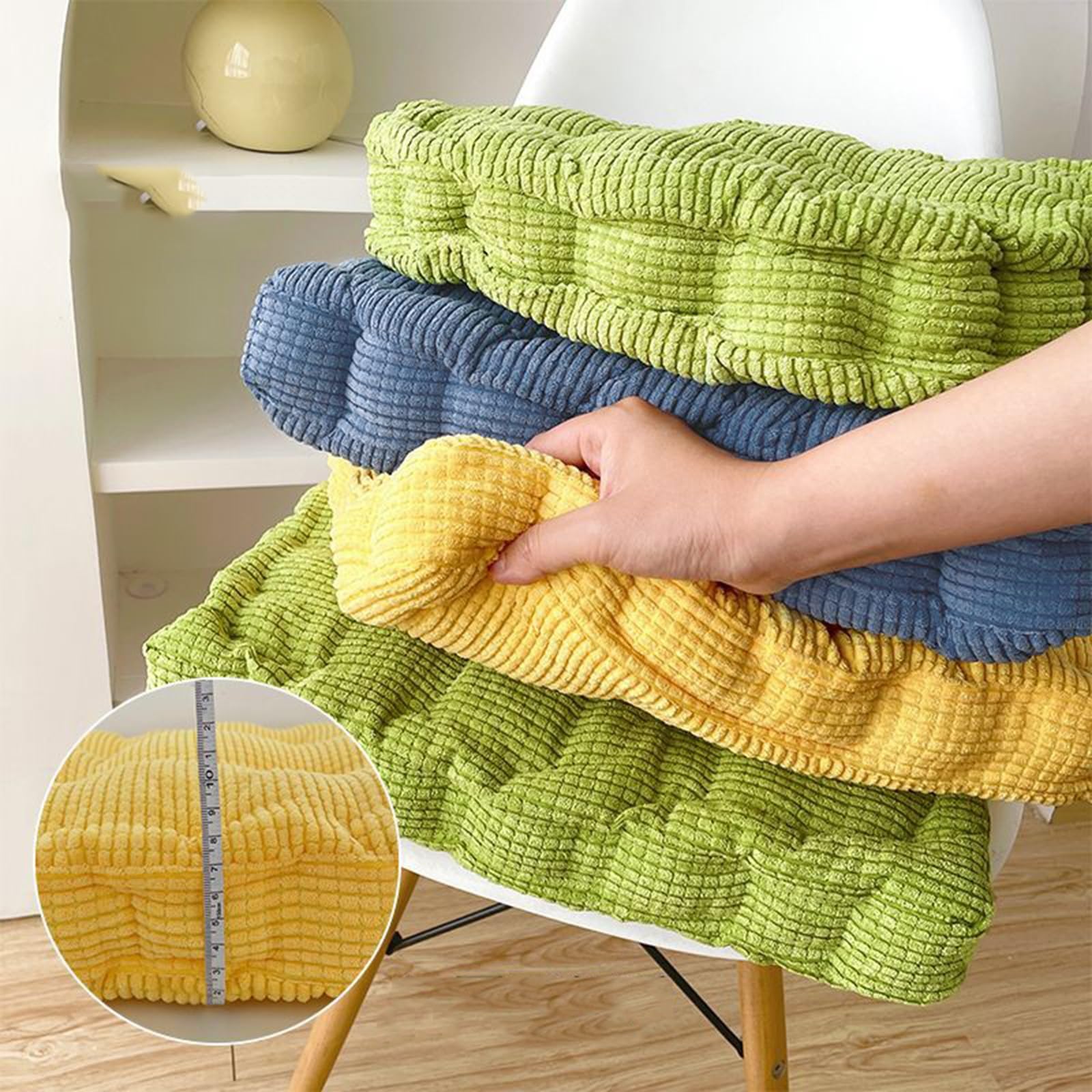 TALCUS Cojines para Sillas de Exterior,Cojines para Palets, Banco, Silla y Suelo, Asiento Cómodo Decorativo para Interior y Exterior(E,4PCS)