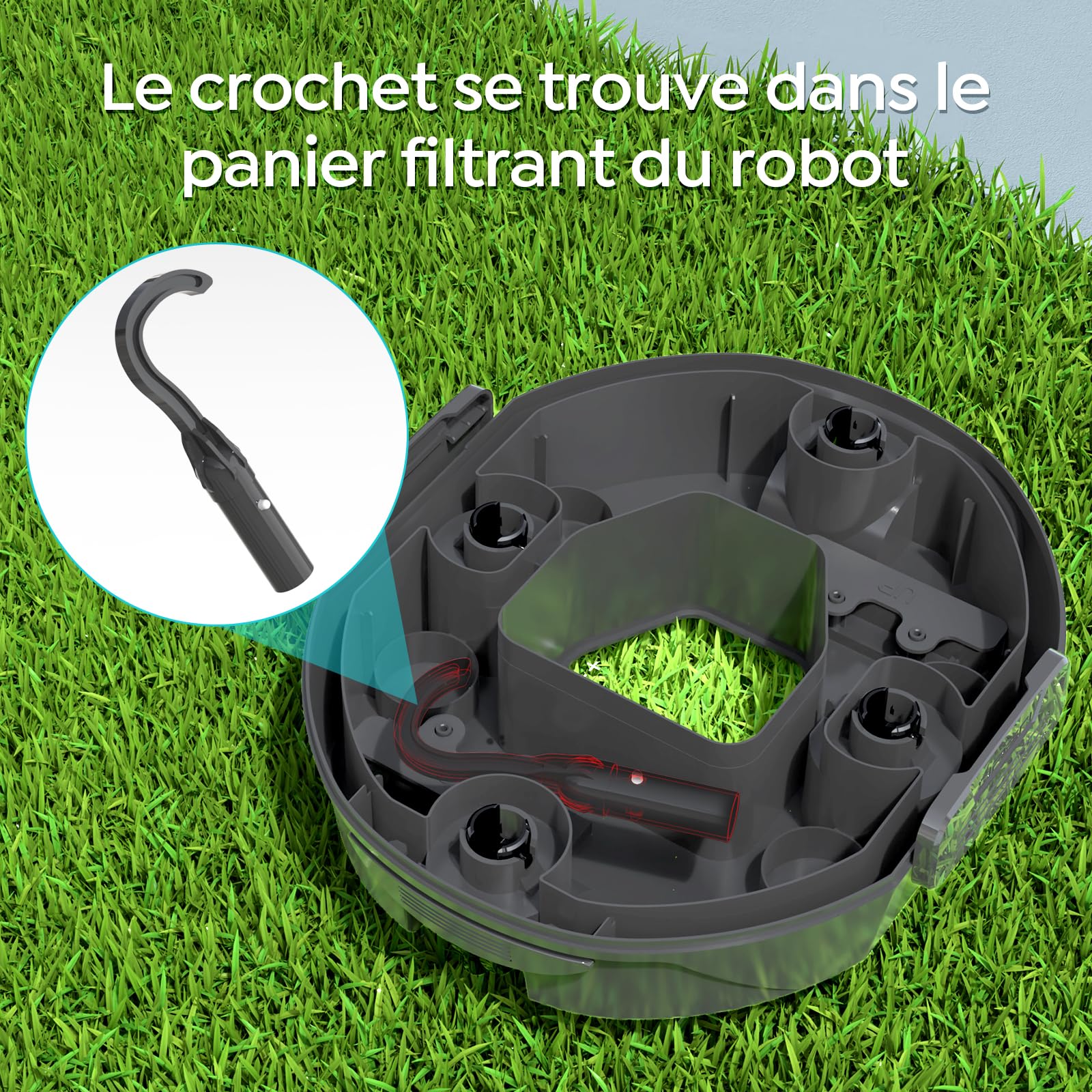 S2 Robot Piscine, Aspirateur sans Fil Rechargeable, Filtration Double, Double Moteur, 90min Fonctionnement, 2,5H Charge Rapide, Stationnement Auto, pour Piscines à Fond Plat jusqu'à 80m²,Gris