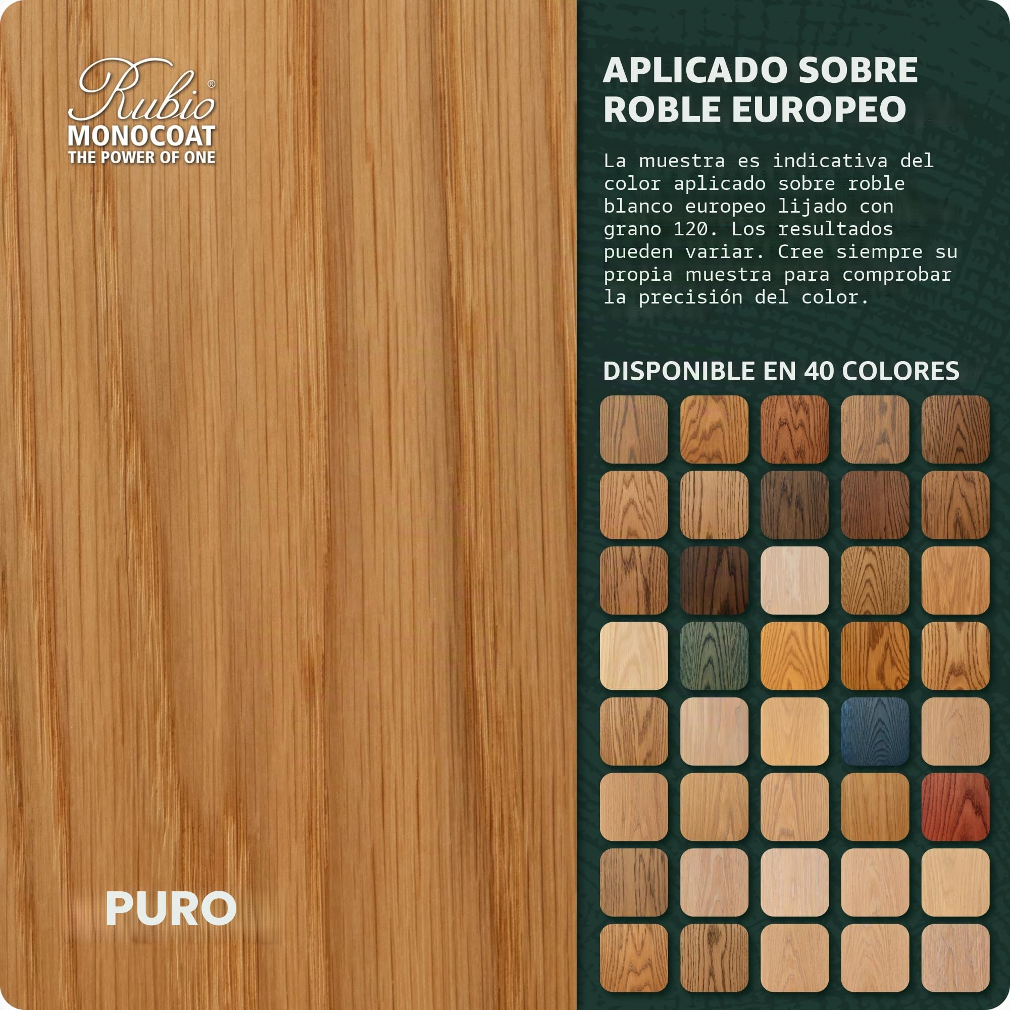 Aceite Rubio Monocoat Plus 2C Pure Eco2 para manchas en la madera (transparente)