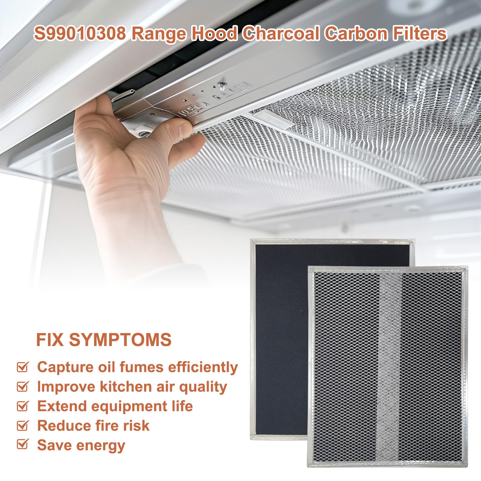 Filtri Al Carbone Di Ricambio Compatibili Con Broan: 99010308 - Foto 3