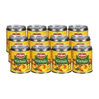 Vista 1 de Del Monte Melocotones amarillos en rodajas enlatados en almíbar espeso, lata de 8.5 oz (paquete de 12 latas)