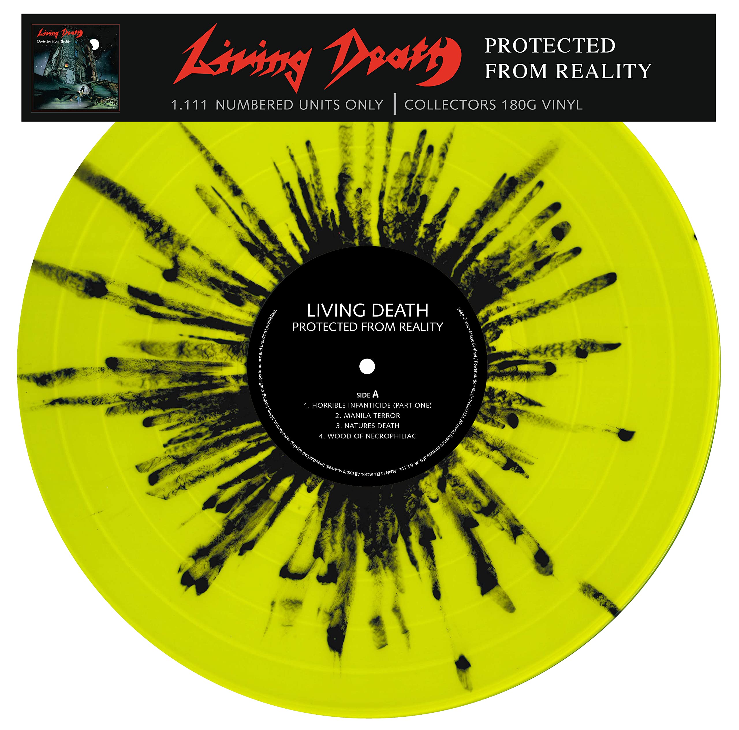Living Death - Protected From Reality - Limitiert und 1111 Stück nummeriert - 180gr. splatter