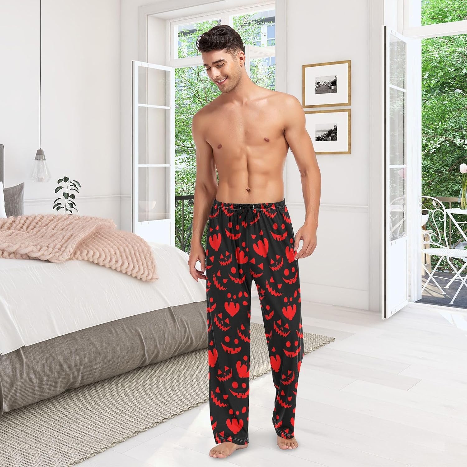 Ollabaky Pajama Pants for Men Separate Bottoms Soft Men's Sleep Lounge Pj Pants with Pockets - Image 6
