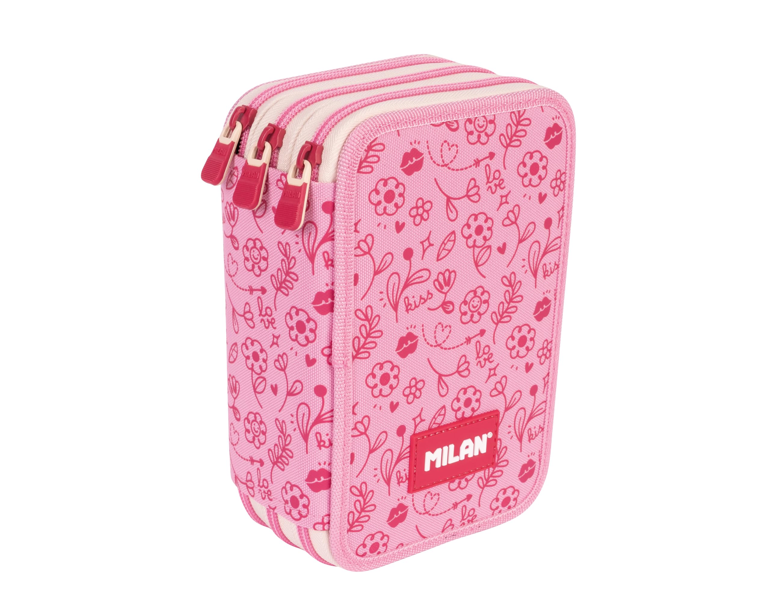 Milan Flowicorn 3-Tier Pencil Case with Special Series, Pink