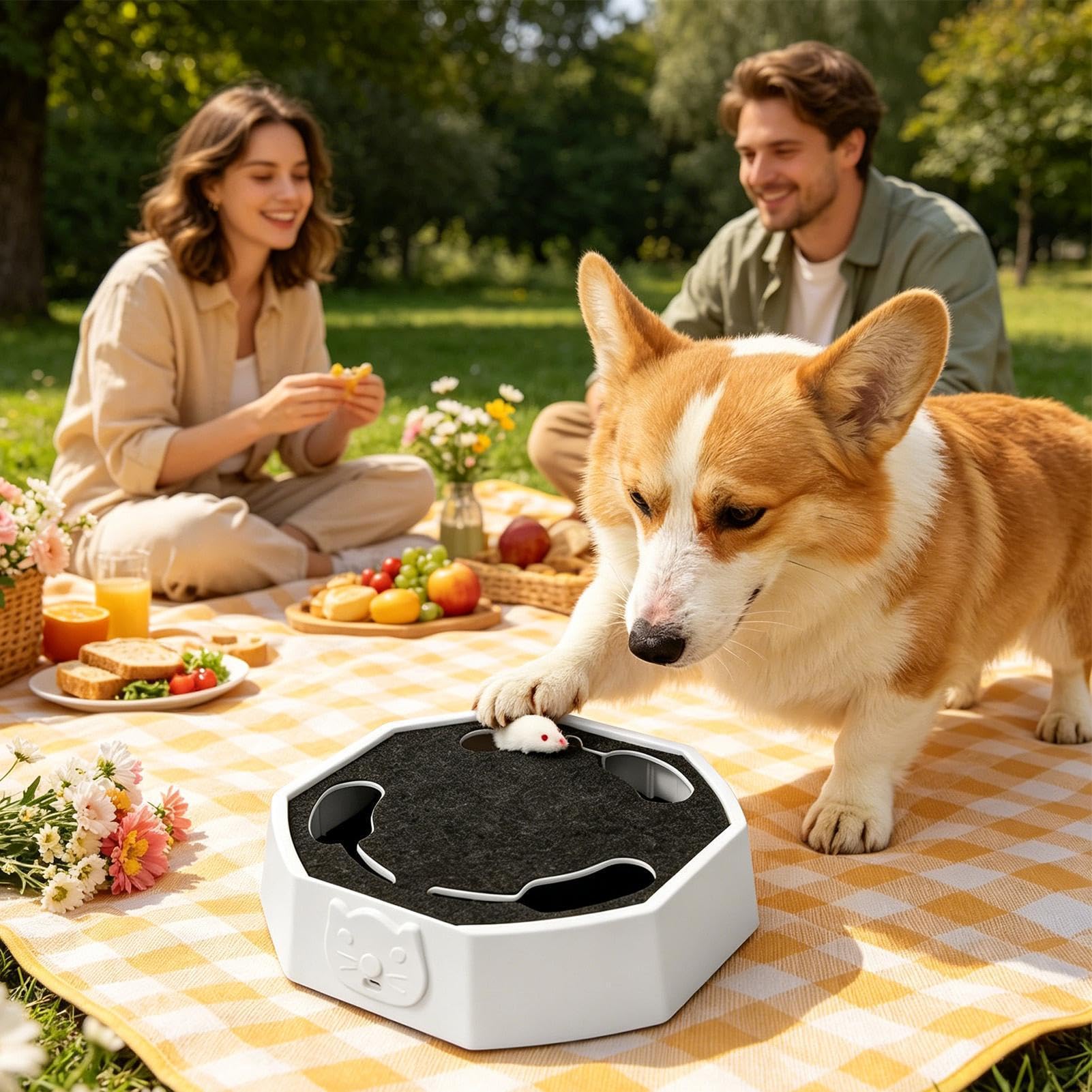 Juguetes Electrónicos Para Gatos Ratón Teaser Juego de Ejercicio | Juguetes Recargables De Enriquecimiento Felino para Zonas de Juego en Solitario Apartamento Dormitorio Cocina Hogar