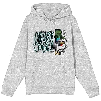Minecraft Chicken Jockey Men's Athletic Heather Sweatshirt