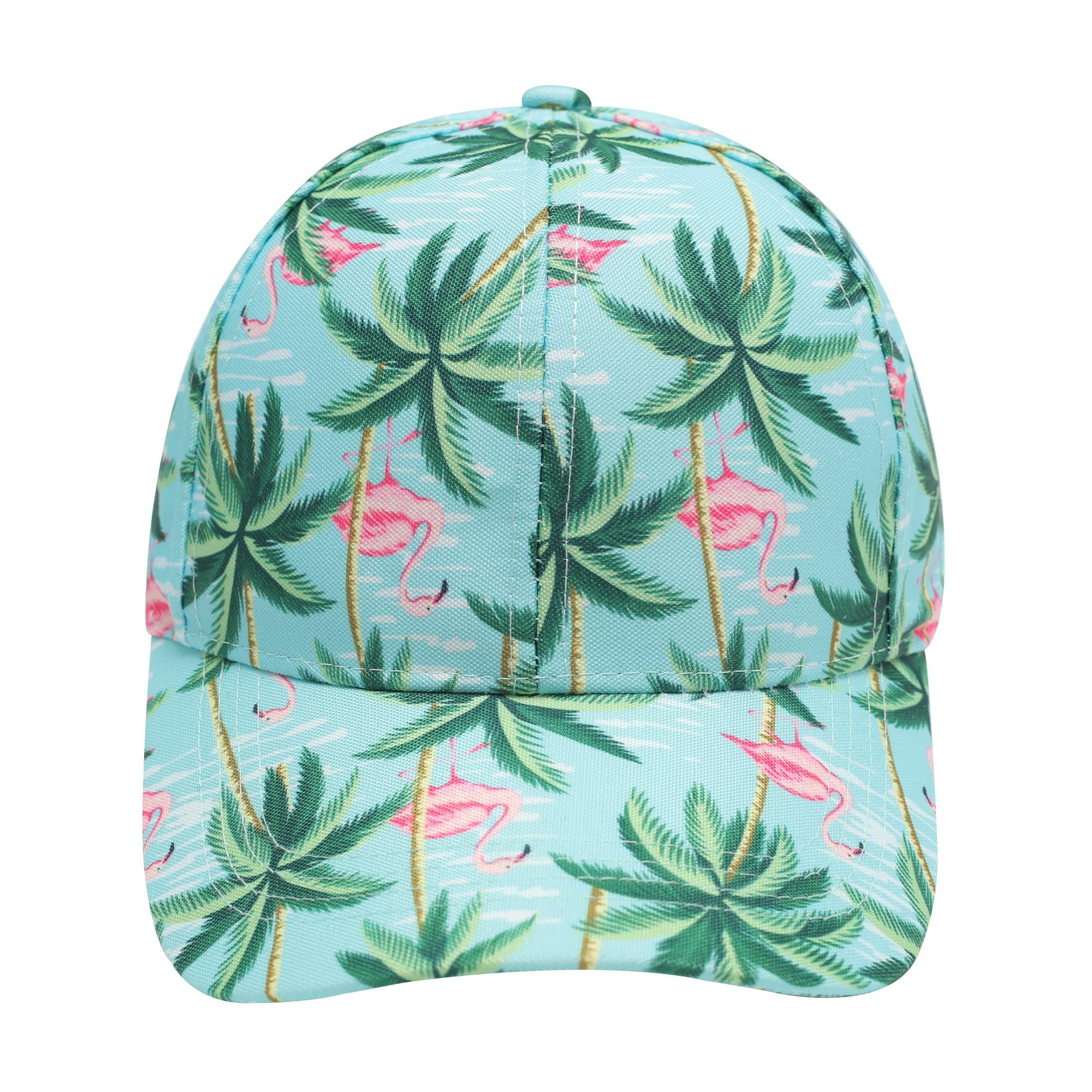 ZLYC Casquette de baseball hawaïenne à imprimé floral réglable pour femme