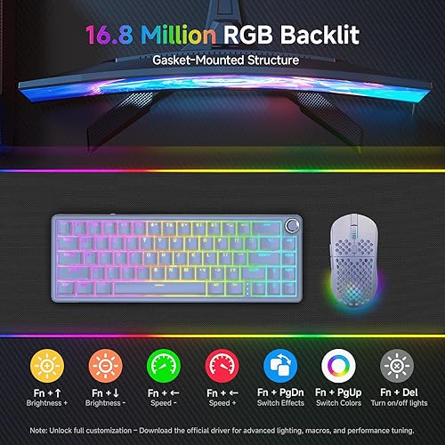 Miniatura 6 de Teclado mecánico para juegos TMKB T68E