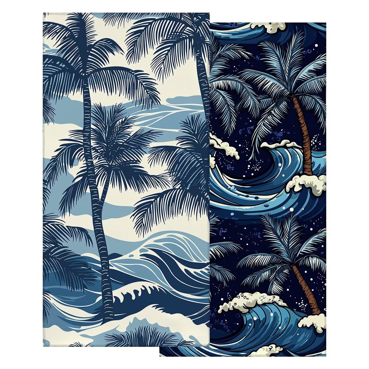 Ręcznik plażowy z mikrofibry, duży ręcznik plażowy 100 x 200 cm 2 sztuki, ręcznik gimnastyczny mężczyźni kobiety odporne na piasek ręczniki plażowe szybkoschnące ręczniki z mikrofibry akcesoria