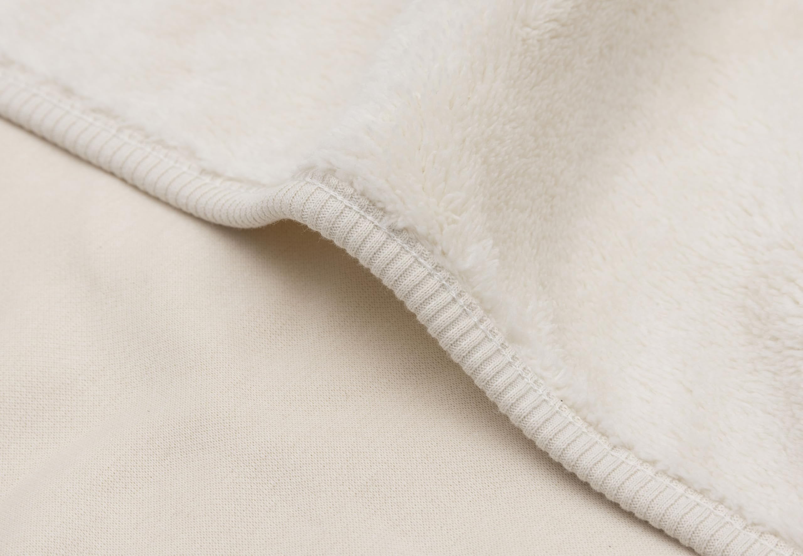 Jollein Manta para bebé Basic - Jersey/Sherpa - Oatmeal - 100x150cm - 100% Algodón - para Cuna - 1.0 TOG - Certificación Oeko-Tex
