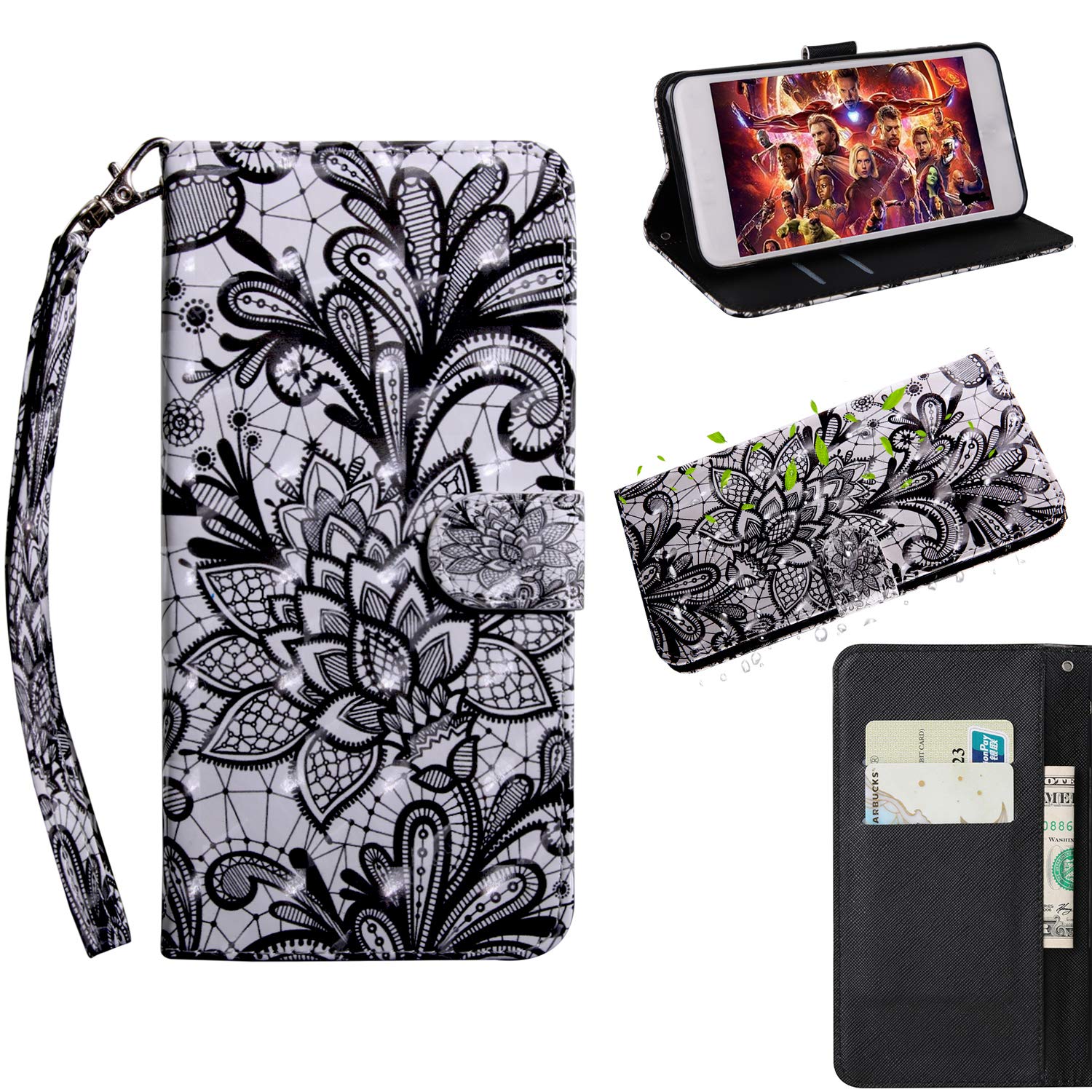 Toucasa Custodia Flip Portafoglio Per Huawei P40 Lite Con Penna - Pelle PU 3D Con Gatto - Antiurto E Slot Carte