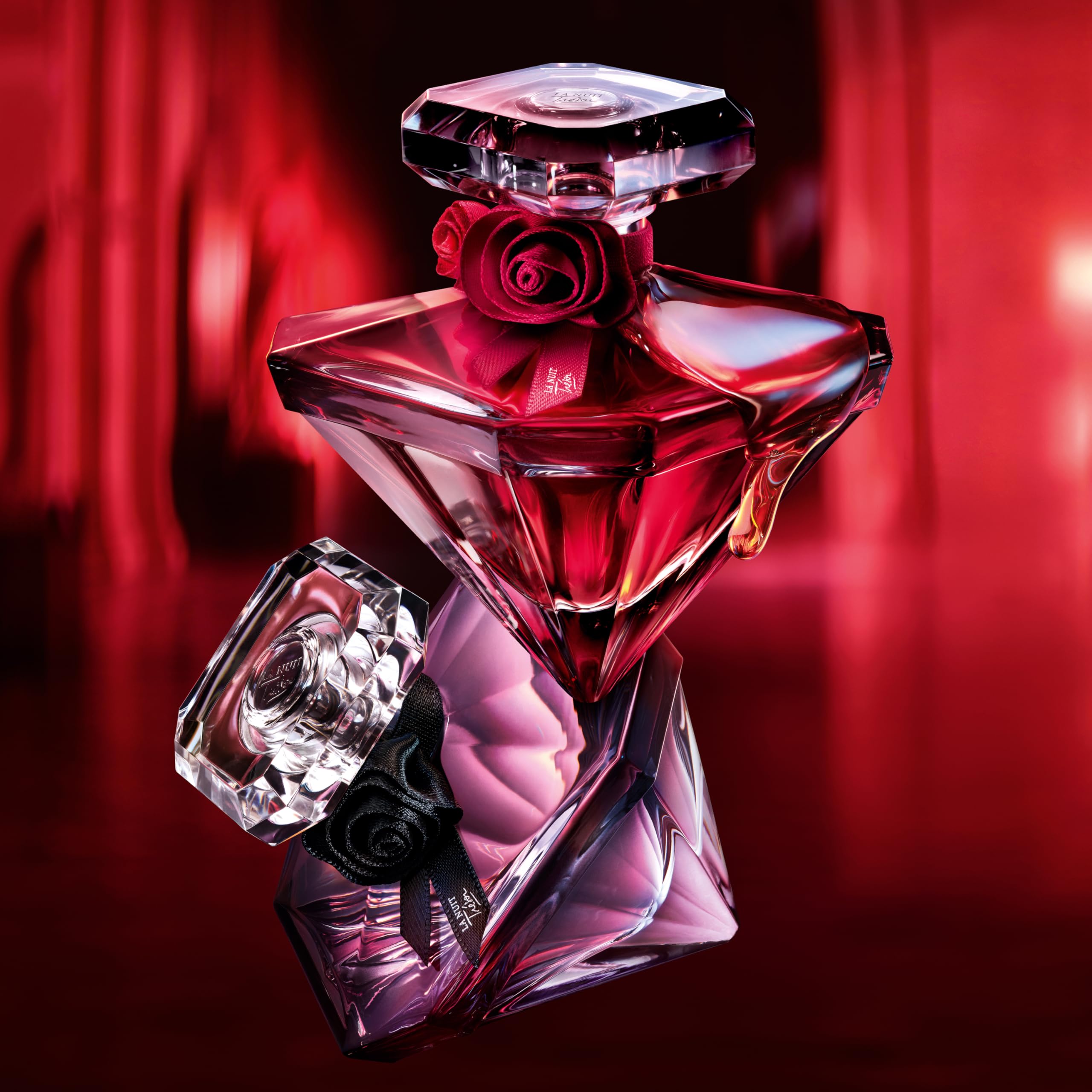 Lancôme La Nuit Trésor Rouge Drama Eau de Parfum Intense, Damenduft | Mit natürlichem Erdbeerextrakt, edler Damascena-Rose und Patchouli, sinnlich, für eine holzige Wärme und dramatische Eleganz