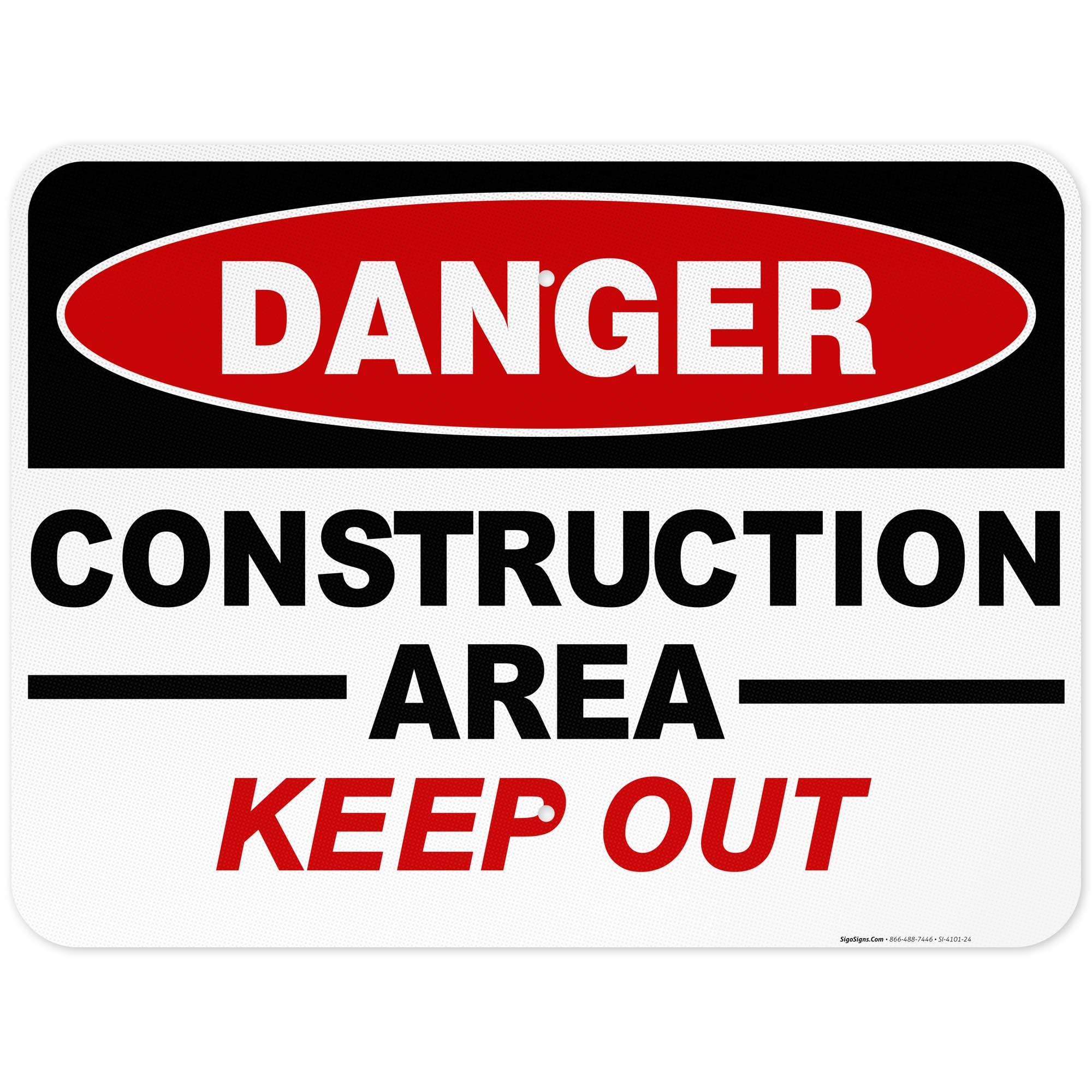 Danger Construction Area Sign, Keep Out — Amazon image 10