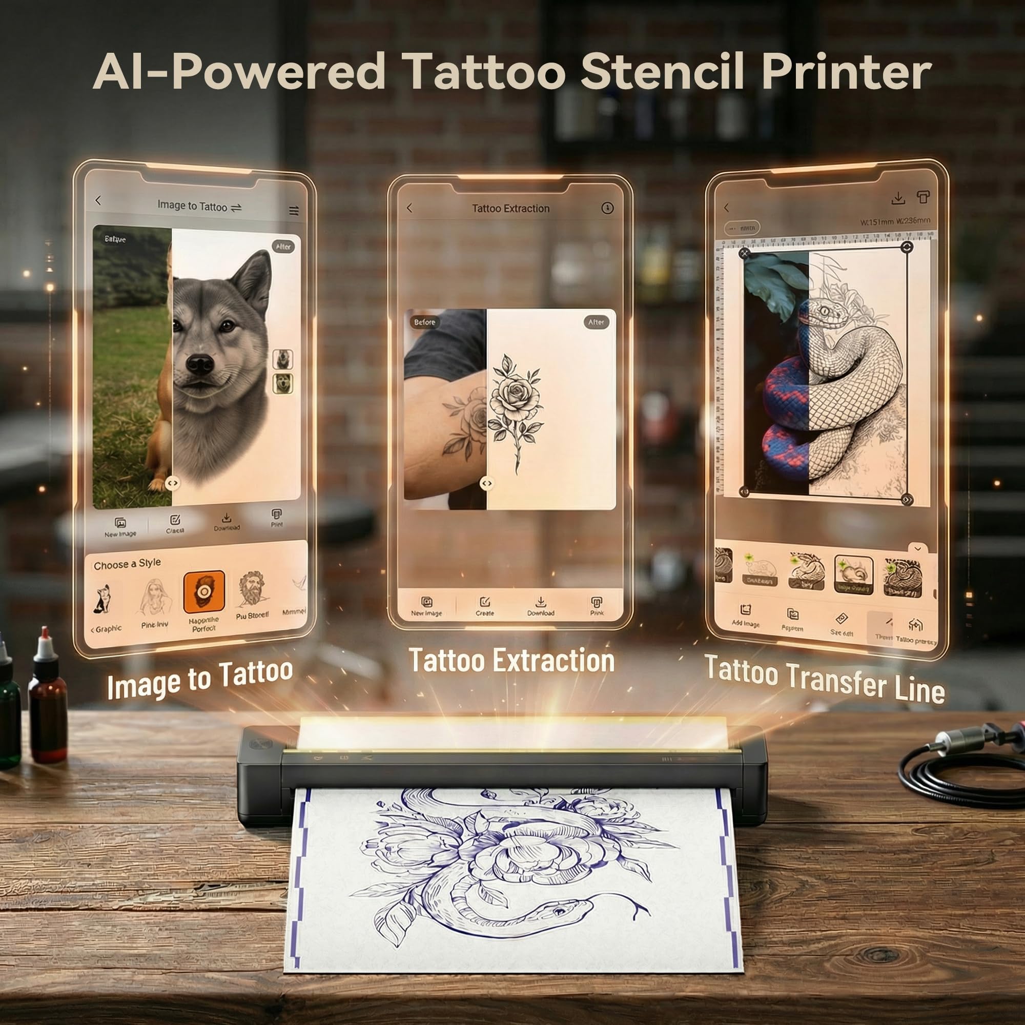 Amazon.co.jp: TATTMUSE 2026 新発売 タトゥーステンシルプリンター