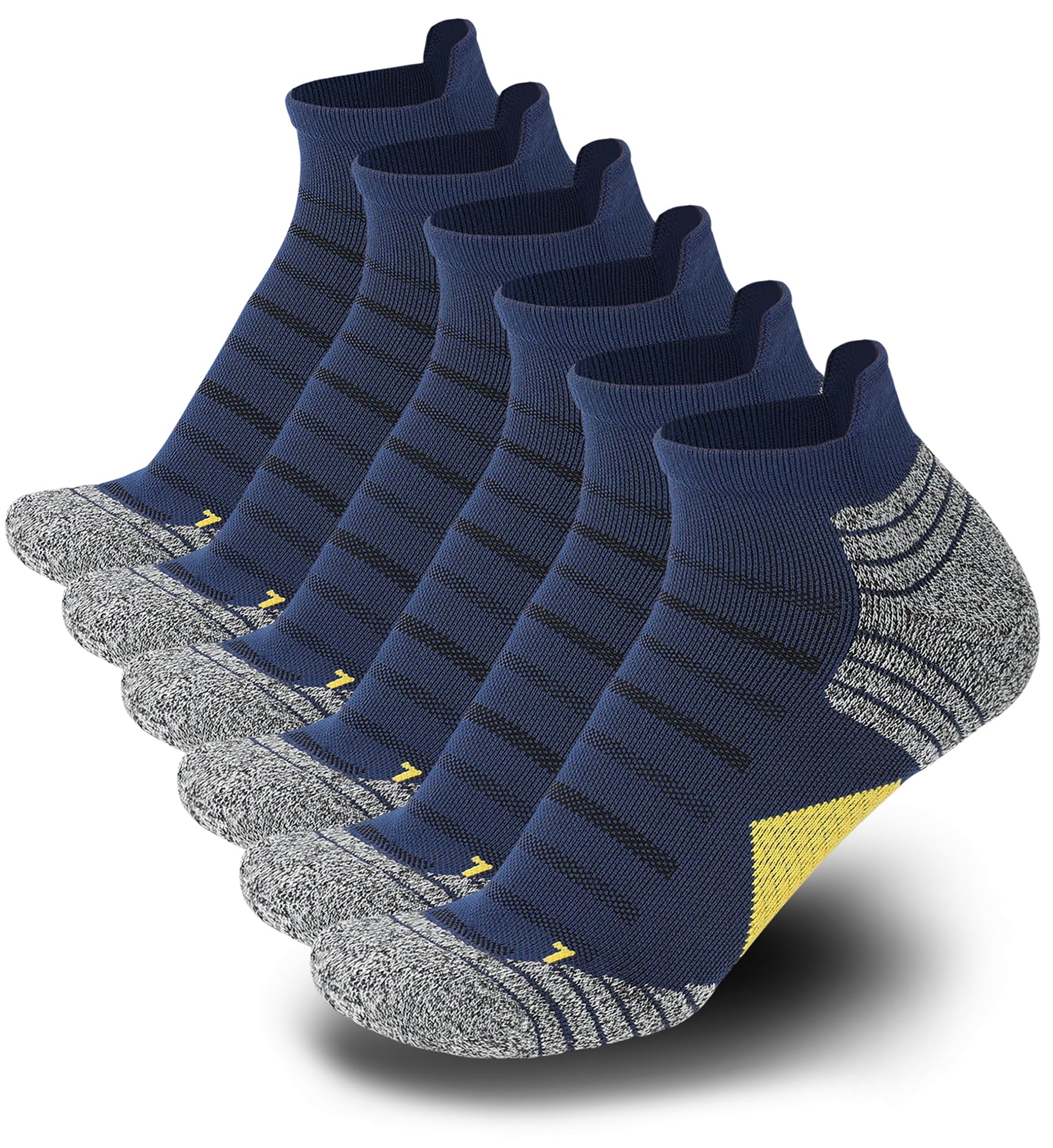 Ｋ・ＮＩＶＥMen's Cushioned Ankle Socks Athletic Running Low Cut Socks 6-10/10-13/13-15