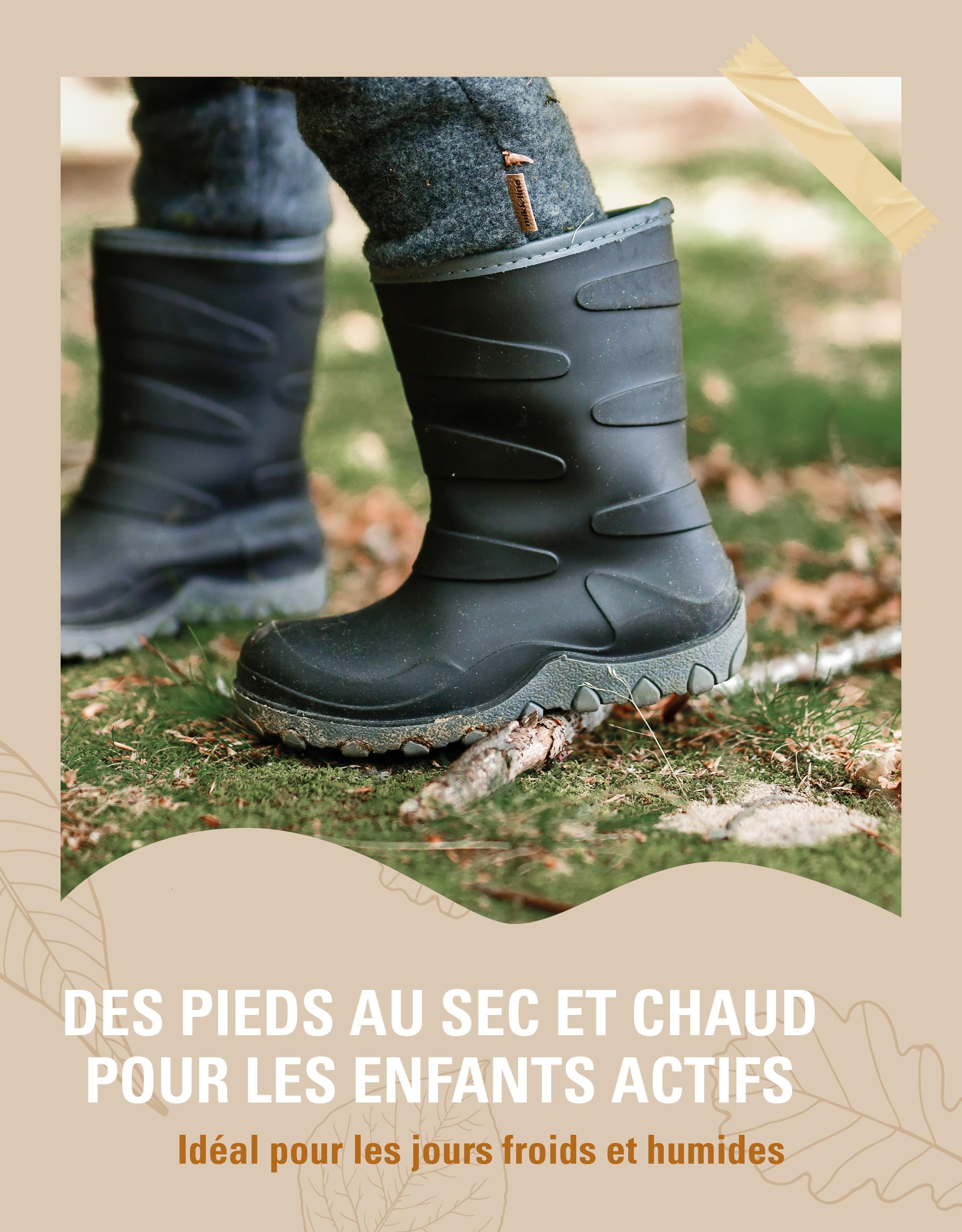 Mikk-line Thermostiefel | Winterstiefel Thermo Gummistiefel | Gefüttert | Wasserdicht | Warm Und Isolierend | Winddicht | Thermostiefel aus Naturgummi | Ultra Warm | Schneestiefel