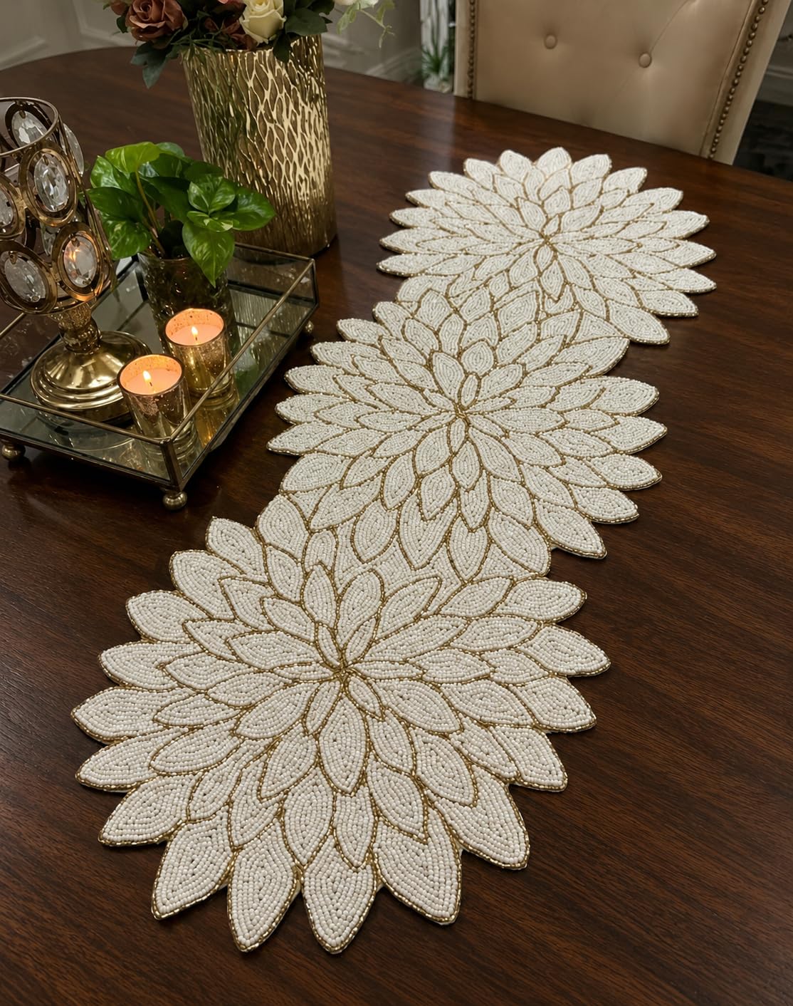 SS Handmade Design Beaded Table Runner | Table Decor-image-41