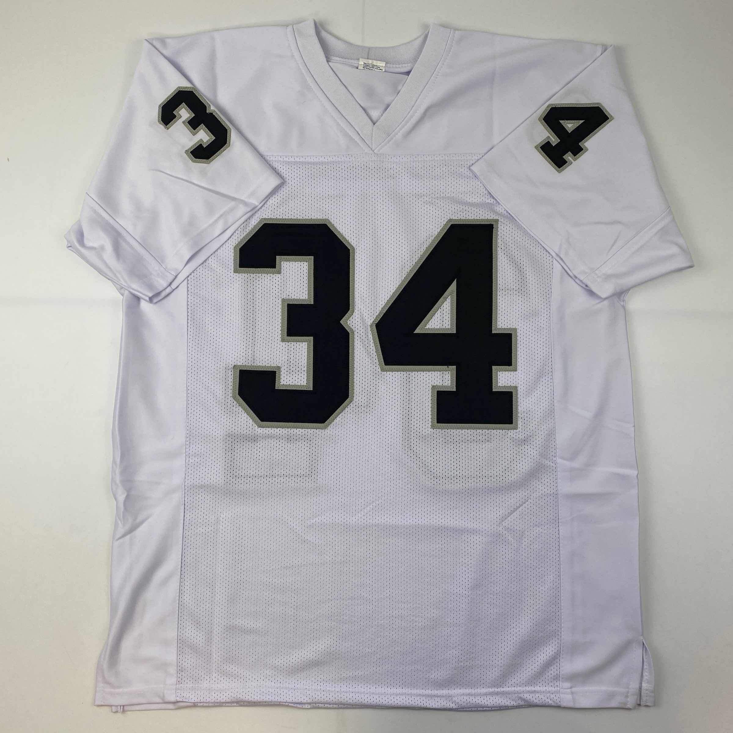 Facsimile Autographed Bo Jackson Oakland Las Vegas White Reprint