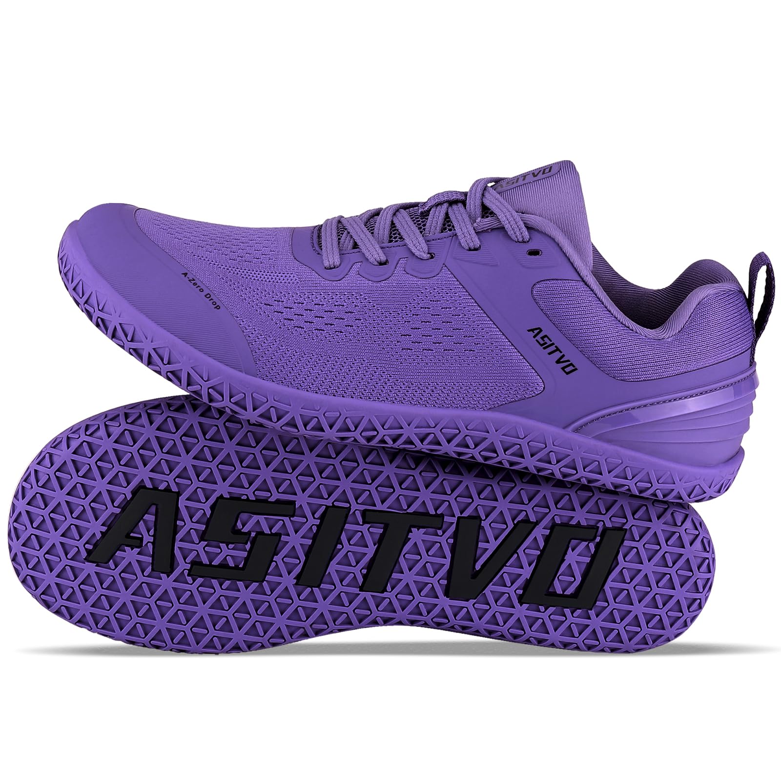 ASITVO Wide Barefoot Shoes Men Sneakers Zero Drop Minimalist Cross Trainer | Gym Width Toe Box Grounding Knit No-Sew Upper TPU Toe and Heel Colorful