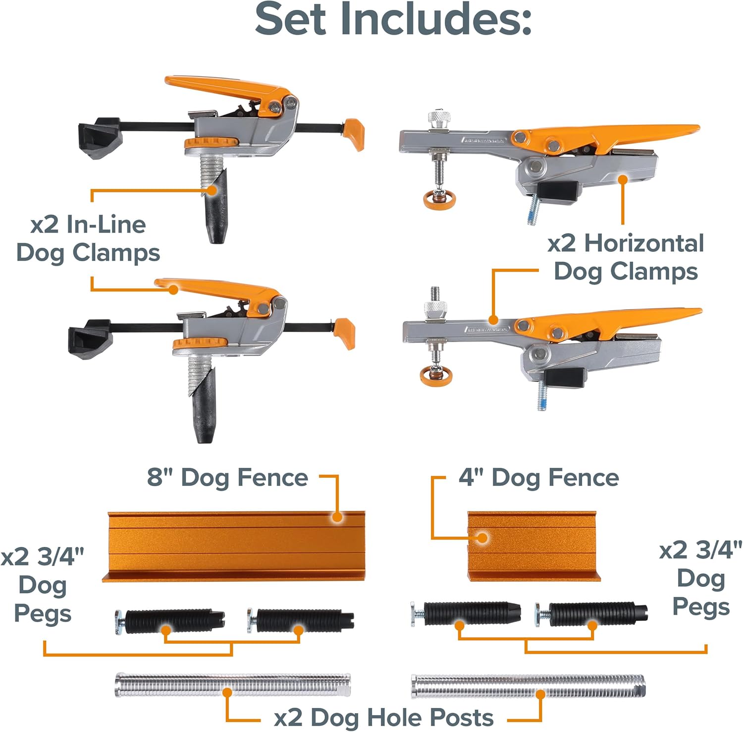 BORA Deluxe Dog Clamp Package BR-G090301