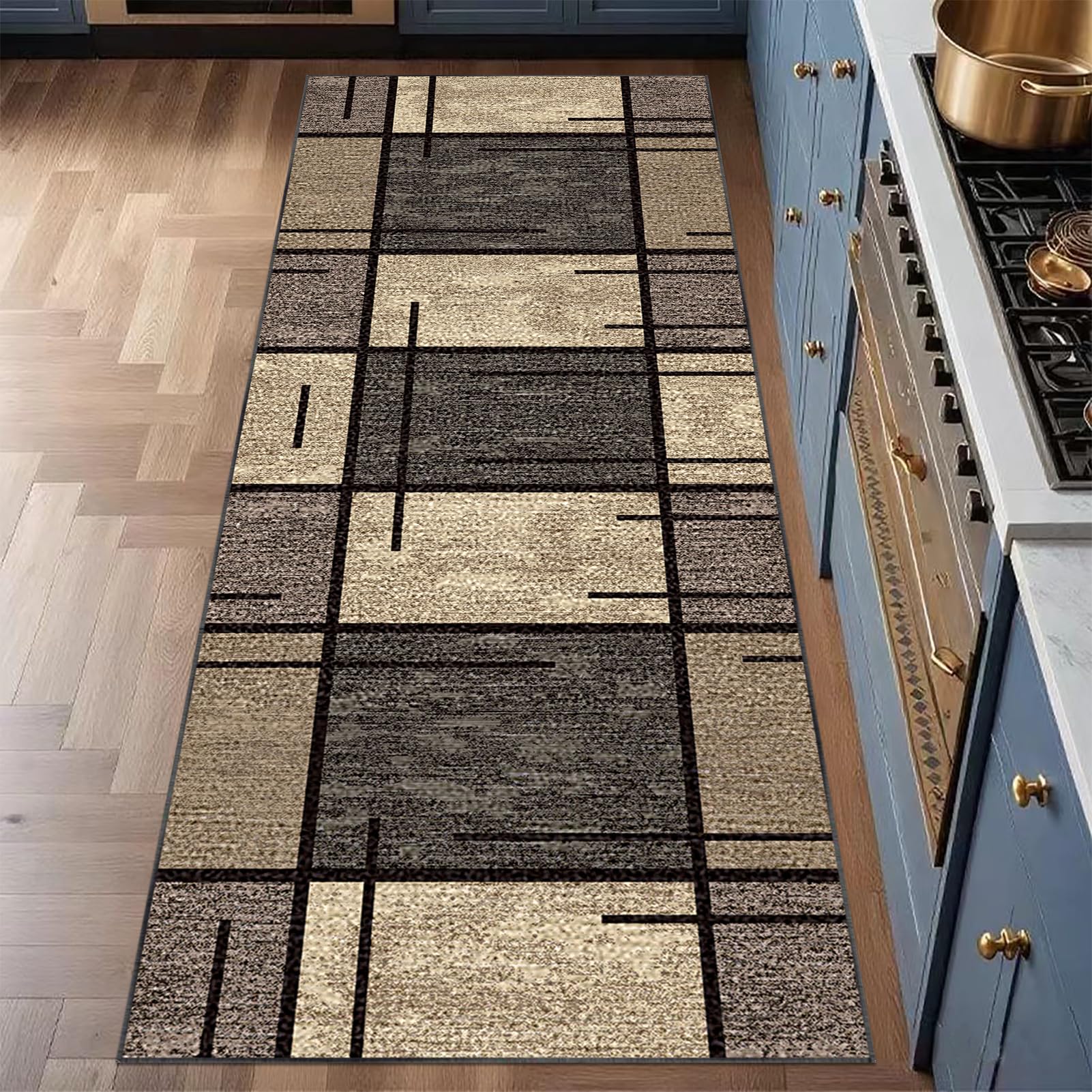 Laegnfho Runner Rug for Hallway Non Slip, Long Hallway Hall Runner, Runner Rugs for Kitchen Mat, Narrow Rugs Washable for Bedroom, Laundry Room, Kitchen, Entrance, Corridor 40 x 80 cm โ image 1