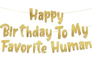 Happy Birthday To My Favorite Human Banner - Perfect for Celebrating Men's Birthdays