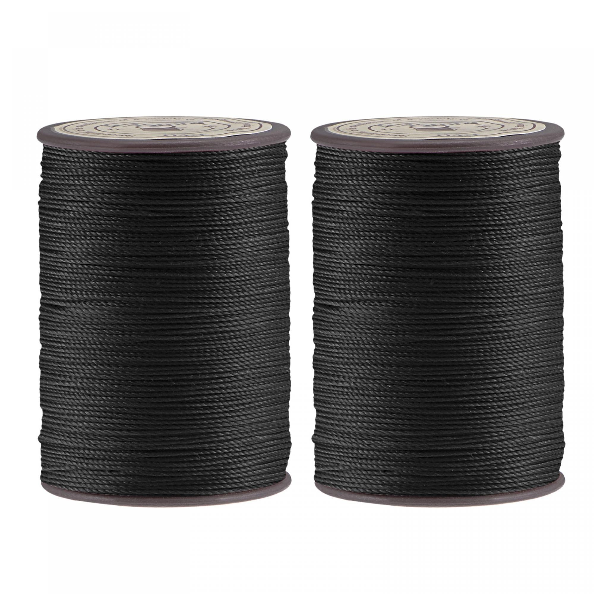 Fil ciré fin polyester noir pour vos ateliers de broderie créative