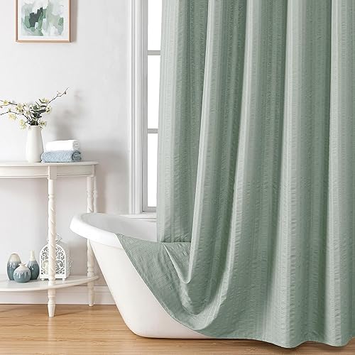 Miniatura 3 de Cortinas de ducha verdes para baño