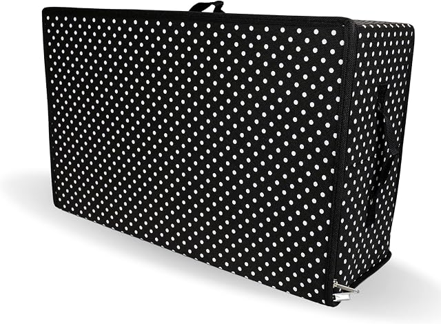 Hoesh International Black Polka Dots Wedding Breathable Bridal Gown Dress Travel Storage Medium Box With Free Tissue Paper