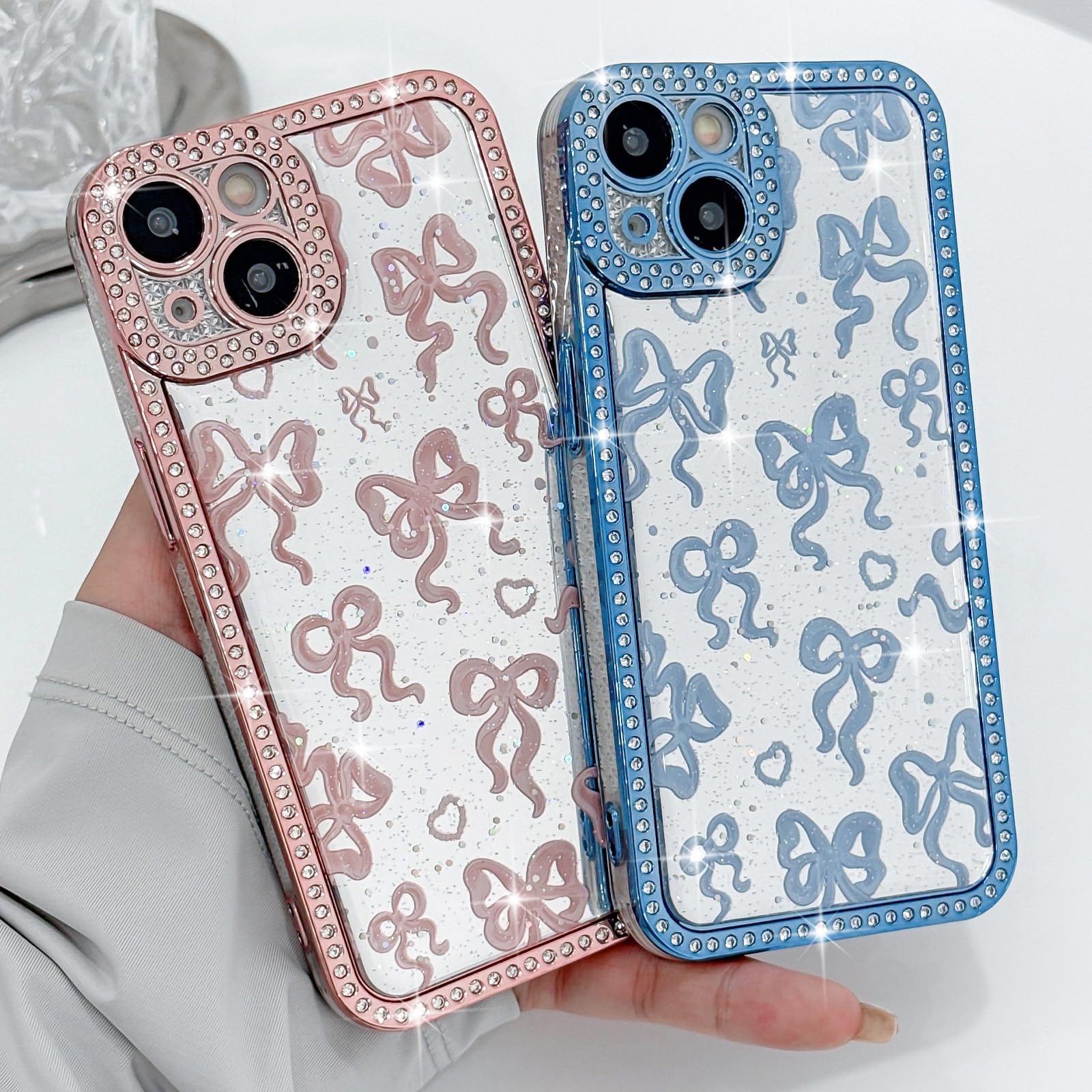 Dotty Floral Mit Glitzer In Fl&uuml;ssigkeit I H&uuml;lle F&uuml;r IPhone 15 Pro Max