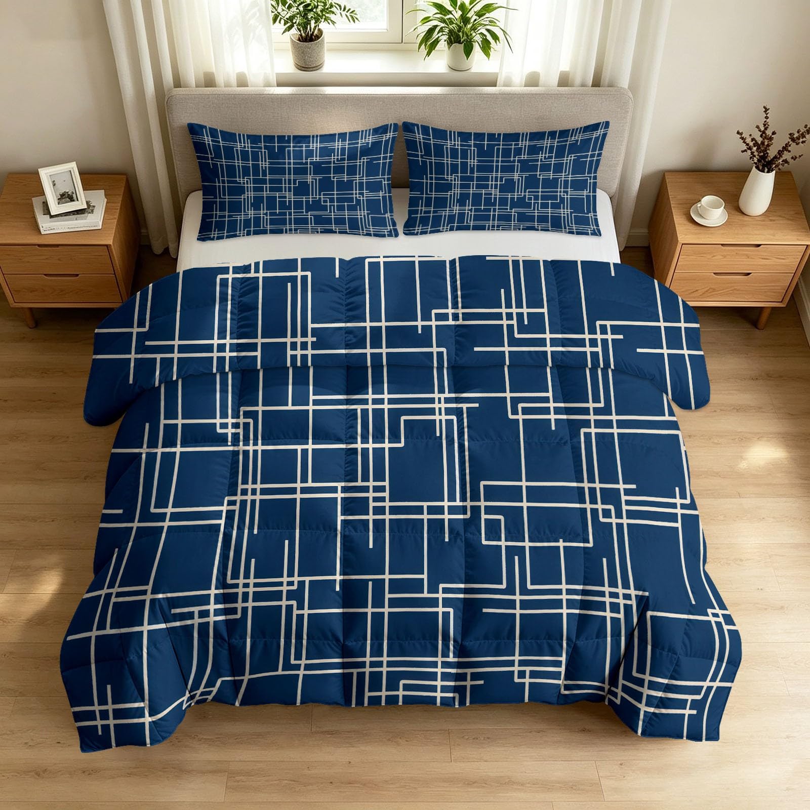 Edredón doble de 7.5 tog con diseño laberinto y 2 fundas de almohada para primavera