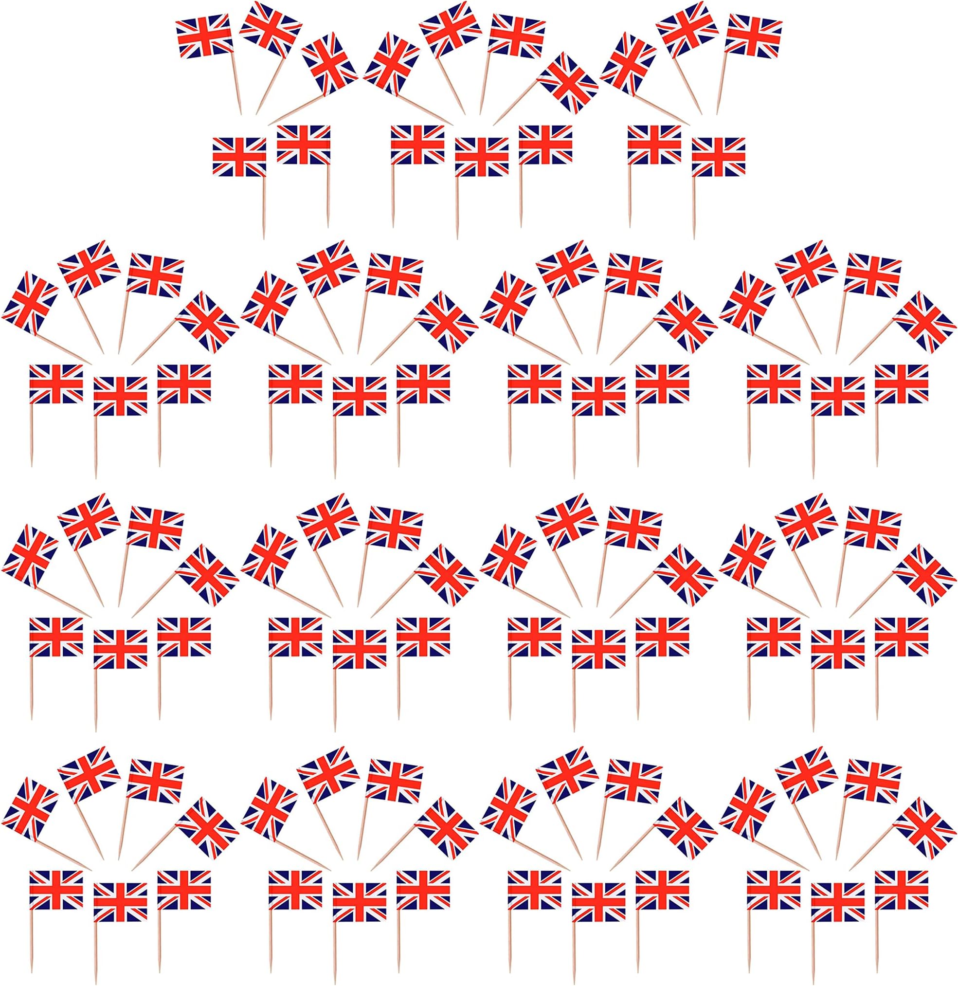 Union Jack Cocktail Stick Flags X 100 / Summer Olympics Amazon.co.uk