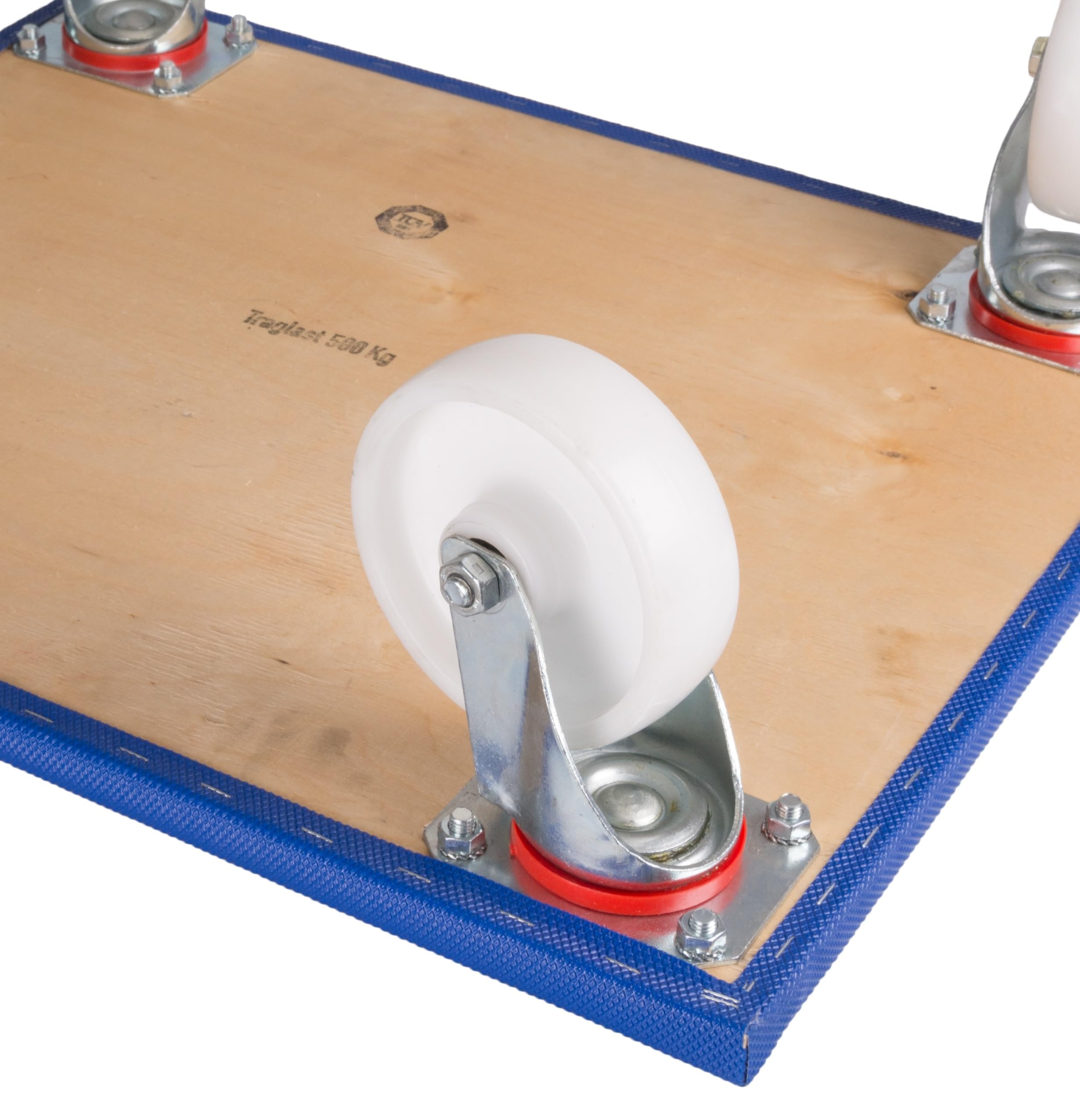 Produktbild von BB-Verpackungen Möbelroller 500kg – 600x350x145 Mm, 360°-Lenkrollen, Rutschfest, GS-geprüft, 3 Stück