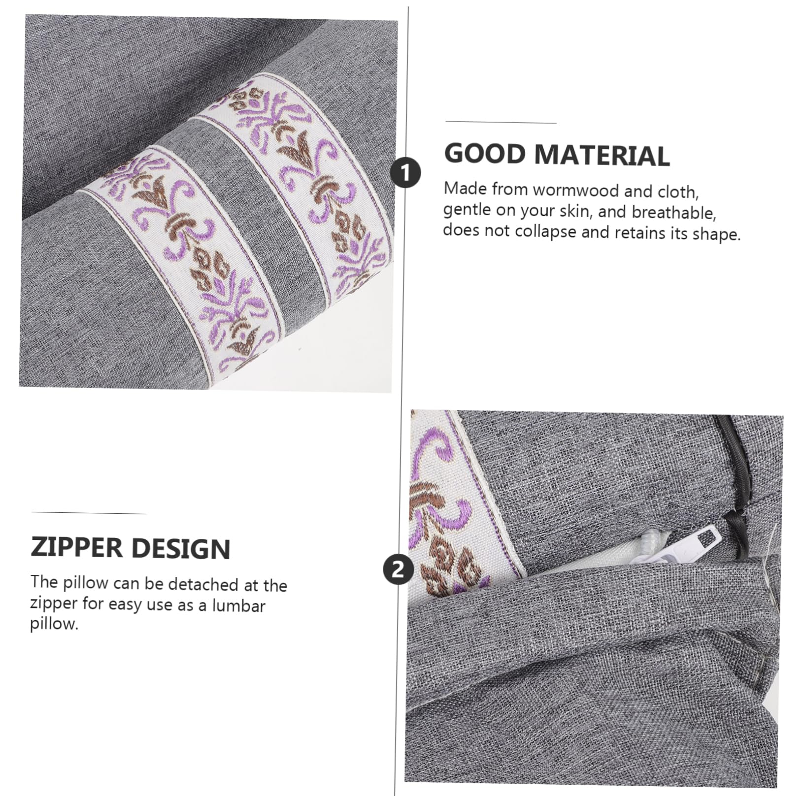 PRETYZOOM Almohada Inteligente Rollo de Cuello para Dormir, Almohada Cervical de Tela Transpirable y Ligera, Adecuado para Cuello y Espalda en Casa o Avión