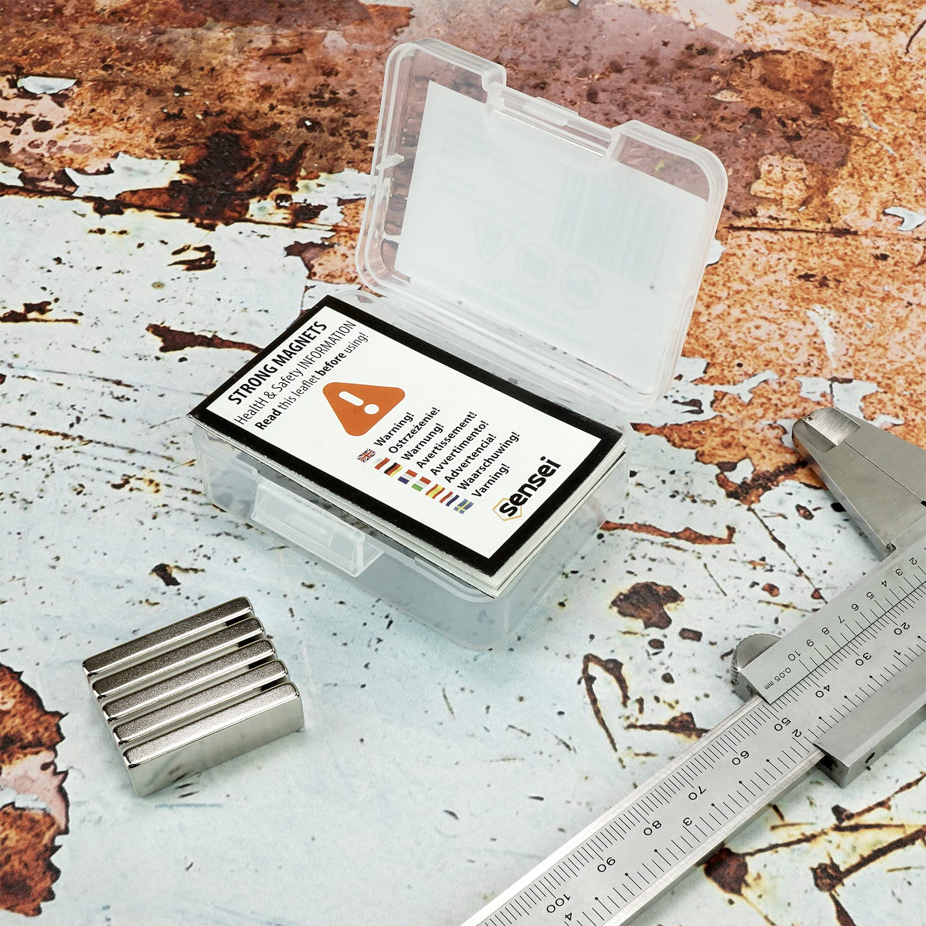 Sensei 5 sztuk Magnes neodymowy prostokątny 30x10x4 mm, bardzo mocne magnesy neodymowe sztabkowe 5,4 kg udźwigu