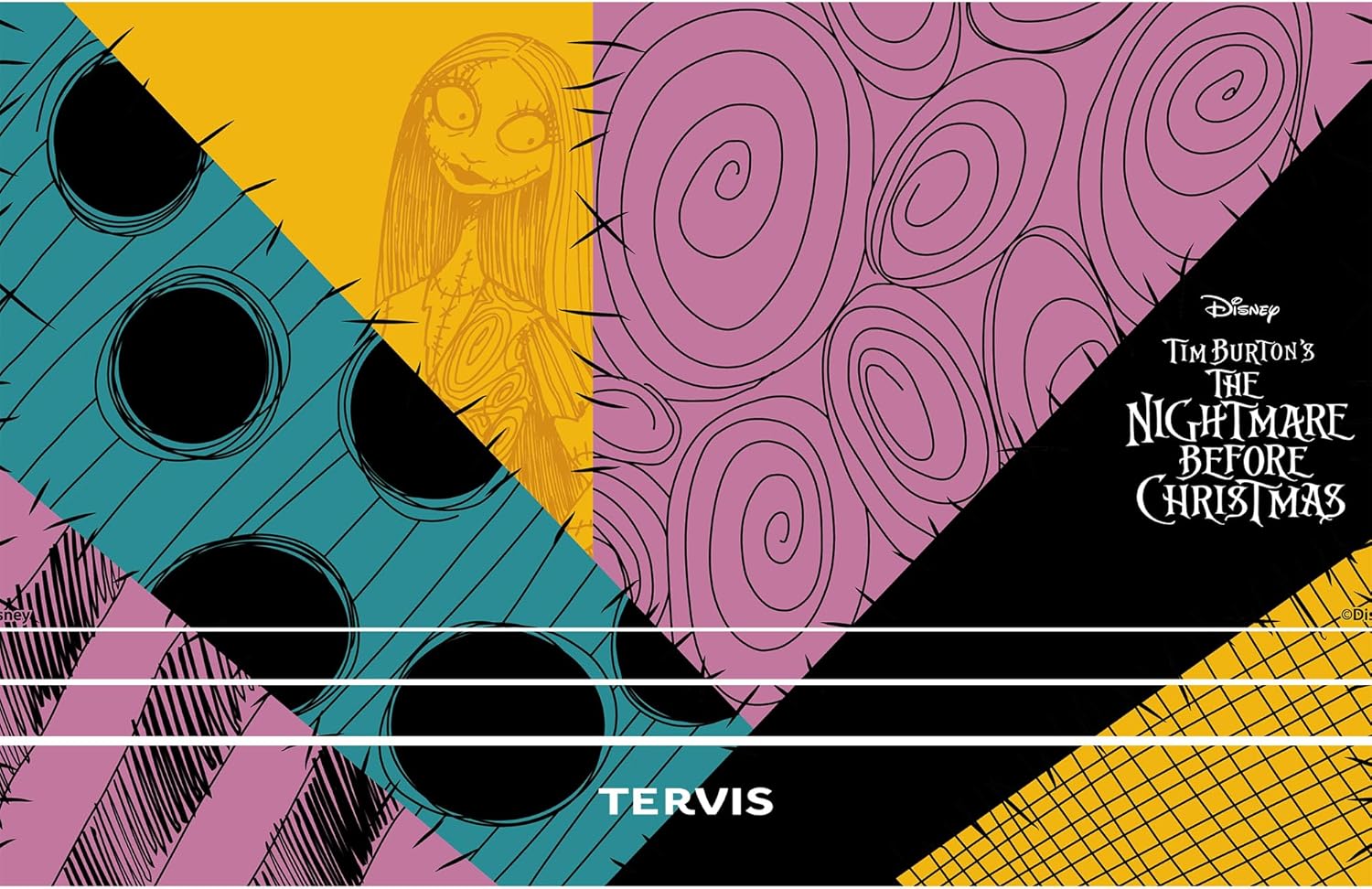 Tervis Traveler Disney - Nightmare Before Christmas - Sally Swirls Triple Walled Insulated Tumbler Travel Cup Keeps Drinks Cold & Hot, 30oz with Straw Lid, Stainless Steel - Image 2