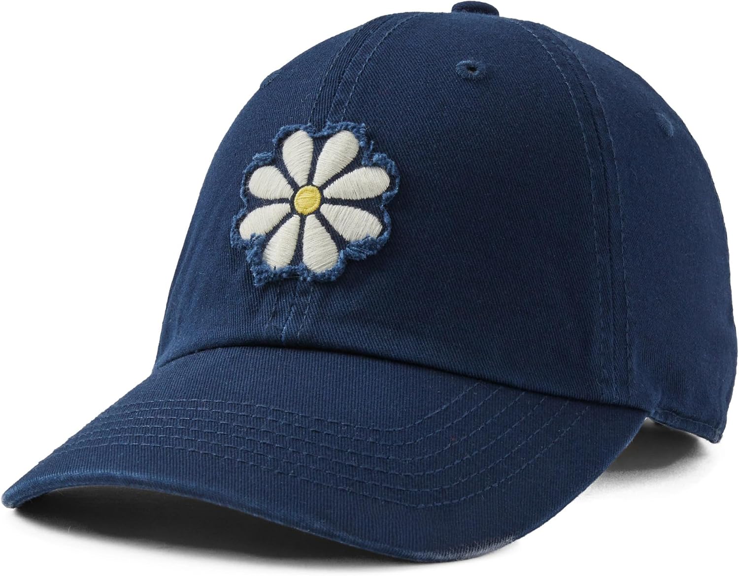 Life is Good. Tattered Chill Cap Daisy, Darkest Blue