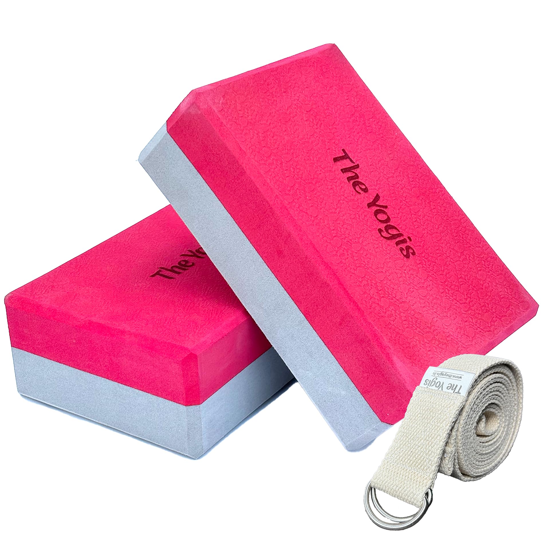 The Yogis Yoga Block | Yoga Brick (Set of 2, Extra Large Size), High-Density Premium EVA Foam Material for Strength, Balance, and Flexibility, Odour Resistant, Regular Size (9 x 6 x 3 inches, Set -2 with Belt ) (B09CNQ6ZHZ) Amazon Price History, Amazon Price Tracker
