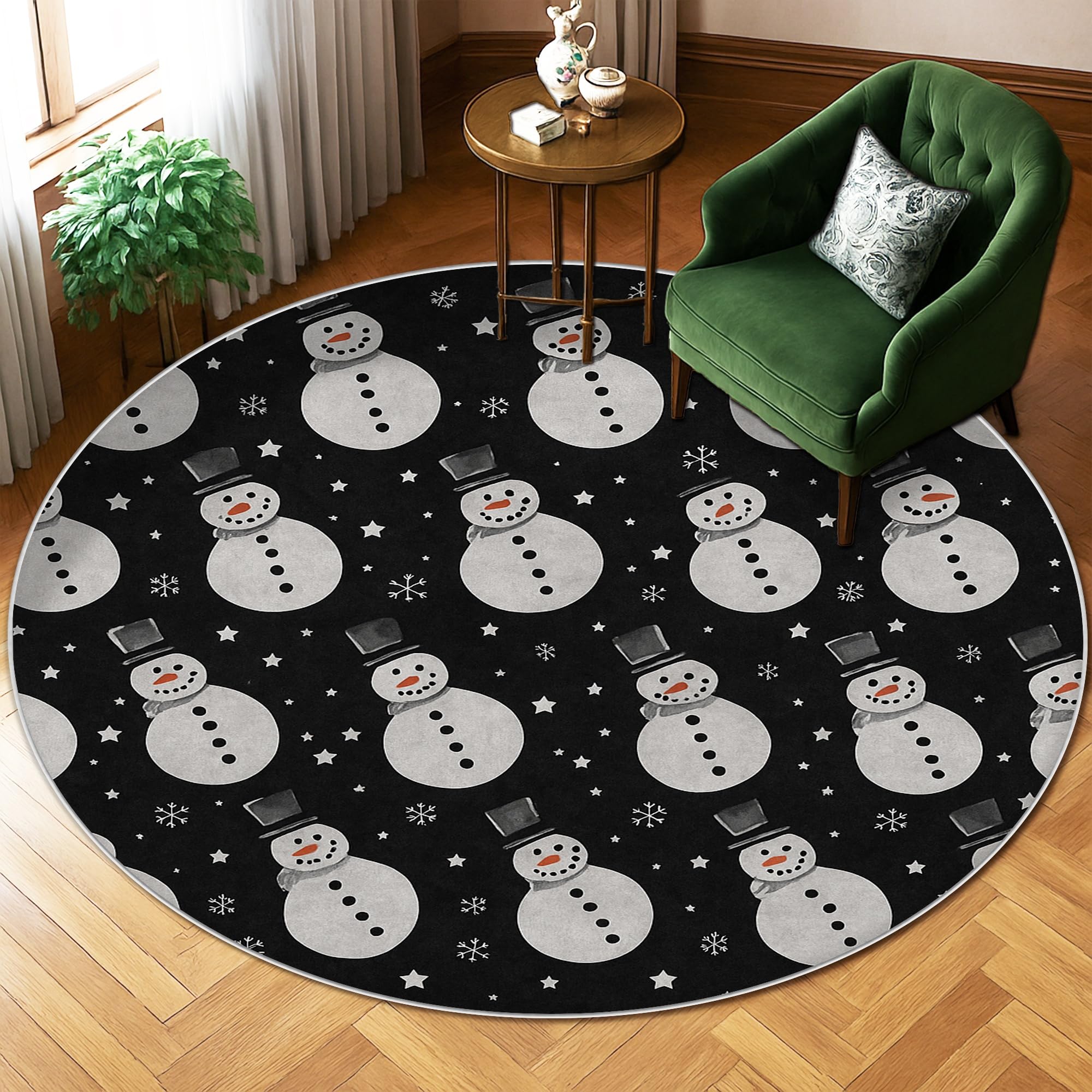 Tapis de sol bonhomme de neige pour inviter la magie de l'hiver chez soi