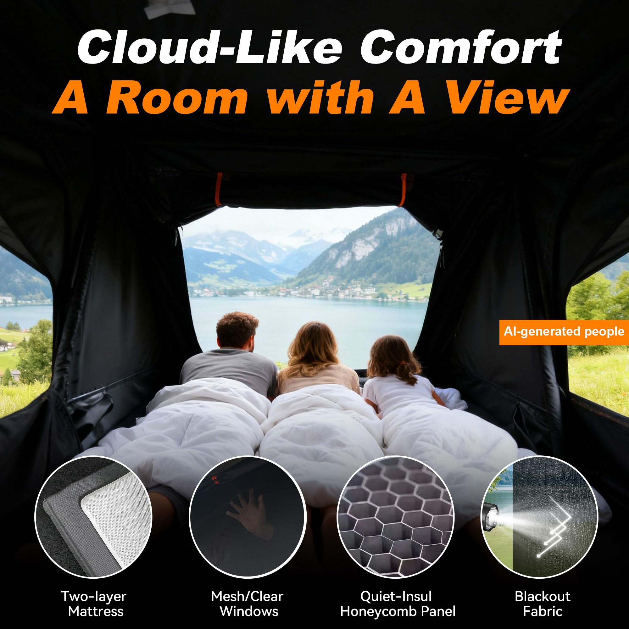 Naturnest Rooftop Tent Hard Shell - Key Features