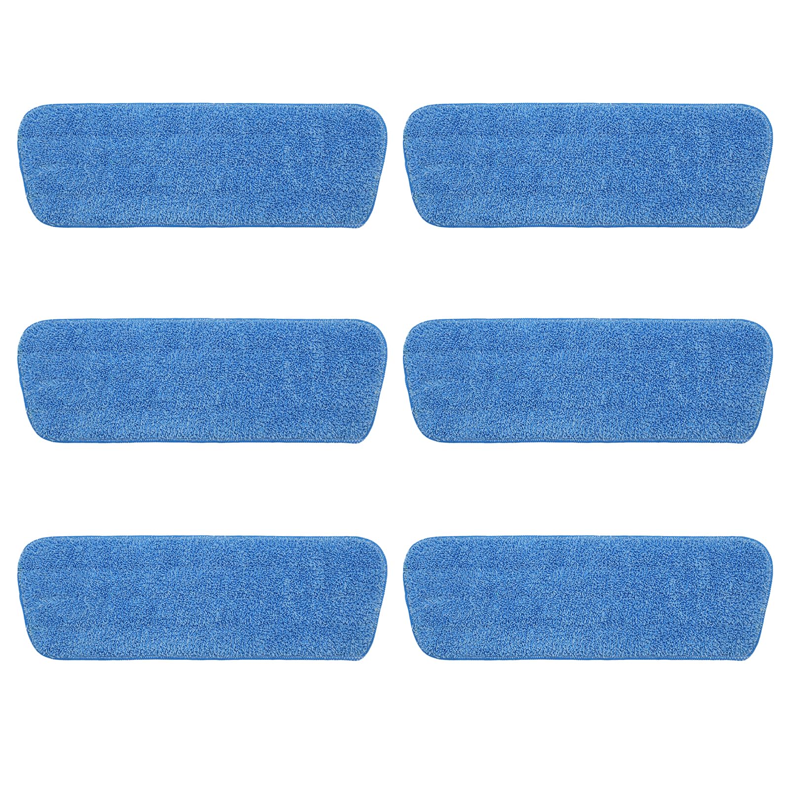 Spray Mop Replacement Pads Set Compatible with Addis Spray Mop - 6 Microfiber Mop Cloth - 42 cm×14 cm (Blue)