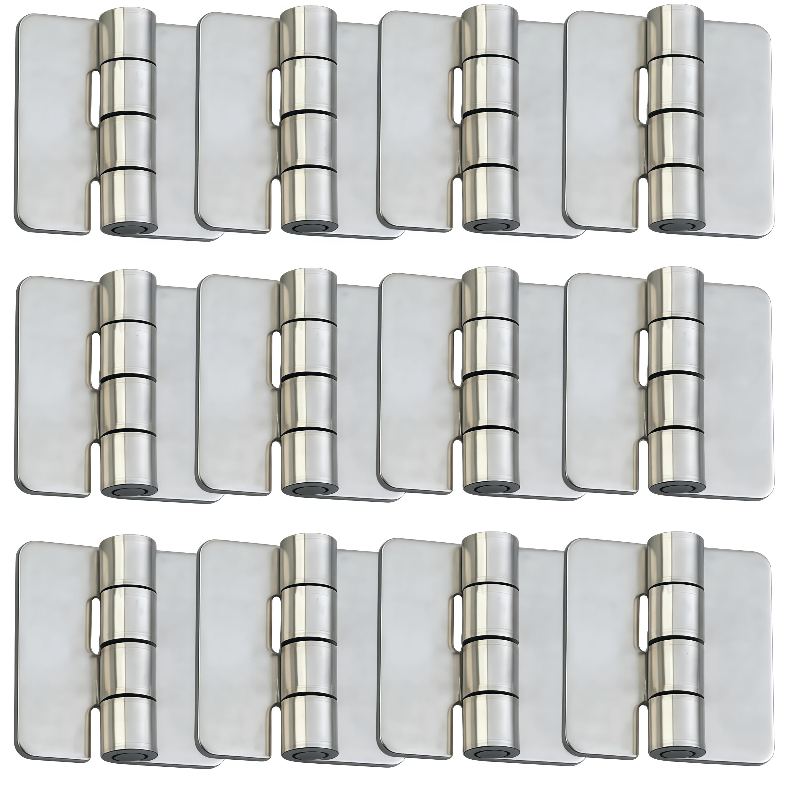 Door Hinges 12 Pack of 270 Degree Stainless Steel Folding Hinges Suitable for Bedrooms Rvs Garages Storage Sheds and Livestock Facilities 37 * 35 * 2mm No Holes