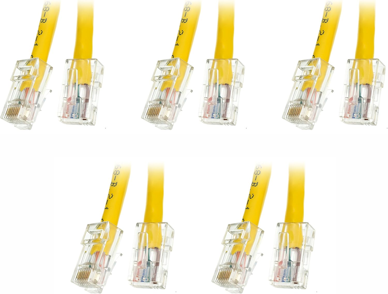 Amazon.com: 10-Feet Cat6 Yellow Ethernet Patch Cable, Bootless - Pack ...