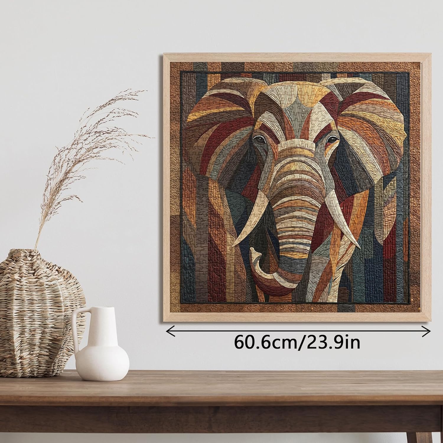 Colorful Mosaic Elephant Puzzles for Adults 1000 Pieces Fun, Challenging Animal Art Jigsaw Puzzles, Pretty Wildlife Fantasy Gorgeous Eyes Puzzle