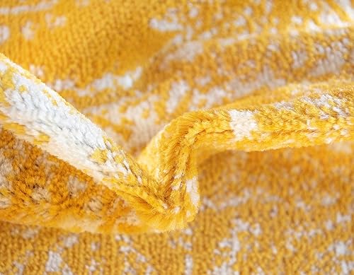 Miniatura 5 de Rugs.com Colección Monte Carlo - Alfombra cuadrada amarilla mediana de 6 pies perfecta para salas de estar, cocinas, entradas